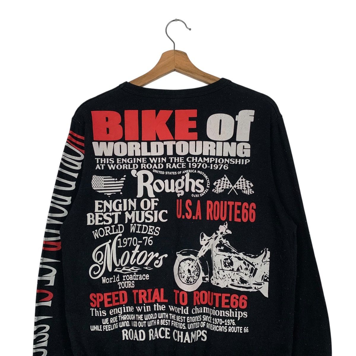 Japanese Brand Rough Motorcycle Bike Of World Touring Crewneck Sweatshirt Size US L / EU 52-54 / 3 - 8 Thumbnail