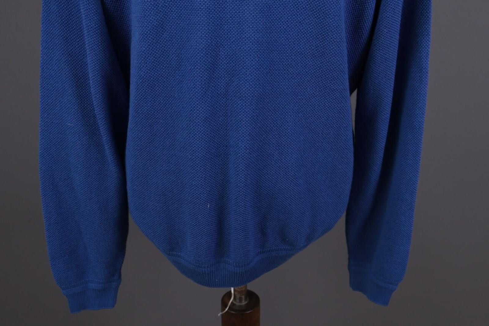 Lacoste Men Vintage Lacoste Blue Wool V-Neck Sweater Size 8 / 3XL Size US XXL / EU 58 / 5 - 12 Thumbnail