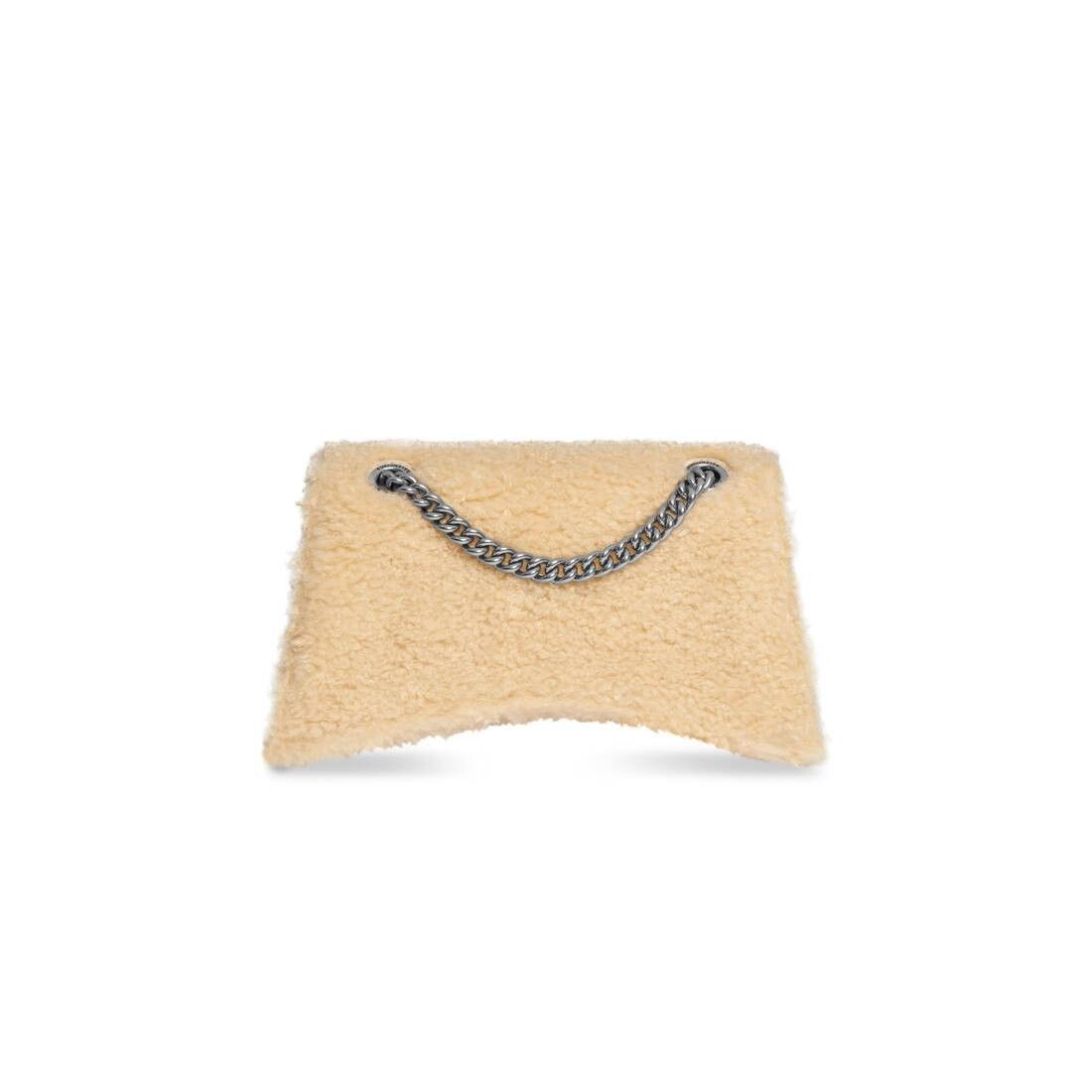 Balenciaga o1mt1gz0525 Size: OS / Crush Small Chain Bag Shearling Size ONE SIZE - 4 Thumbnail