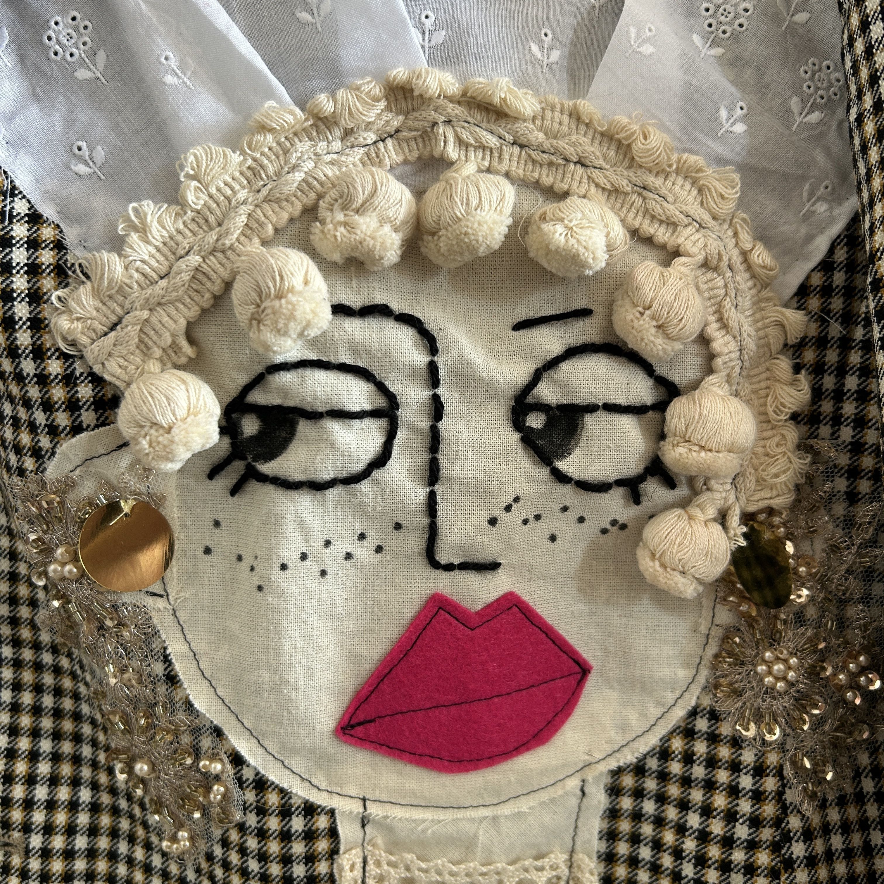 Custommade OOAK Wearable Art Bridal Inspired Patchwork Blazer Size XXL / US 16-18 / IT 52-54 - 16 Thumbnail
