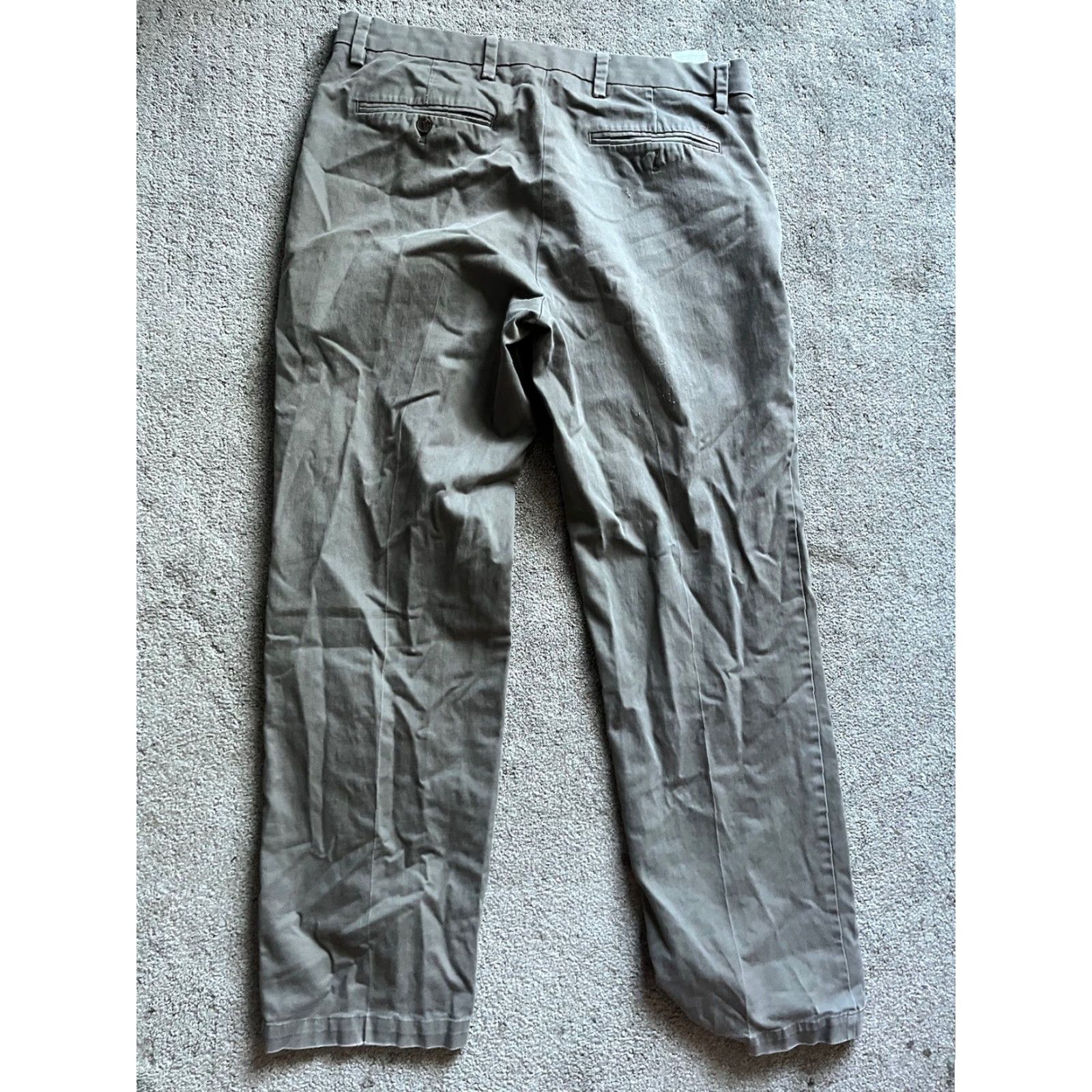Dockers DOCKERS Classic Fit Flat Front Dress Pants Gray 36x32 Solid Flex Comfort Pants Men Chinos 100% Cotton Vintage No Size US 36 / EU 52 - 3 Thumbnail