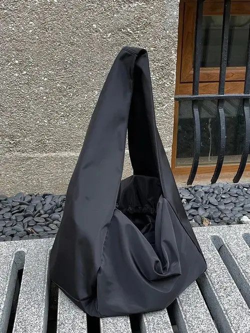 Vintage Oversized Crossbody Messenger Sling Bag in Black, Men's
