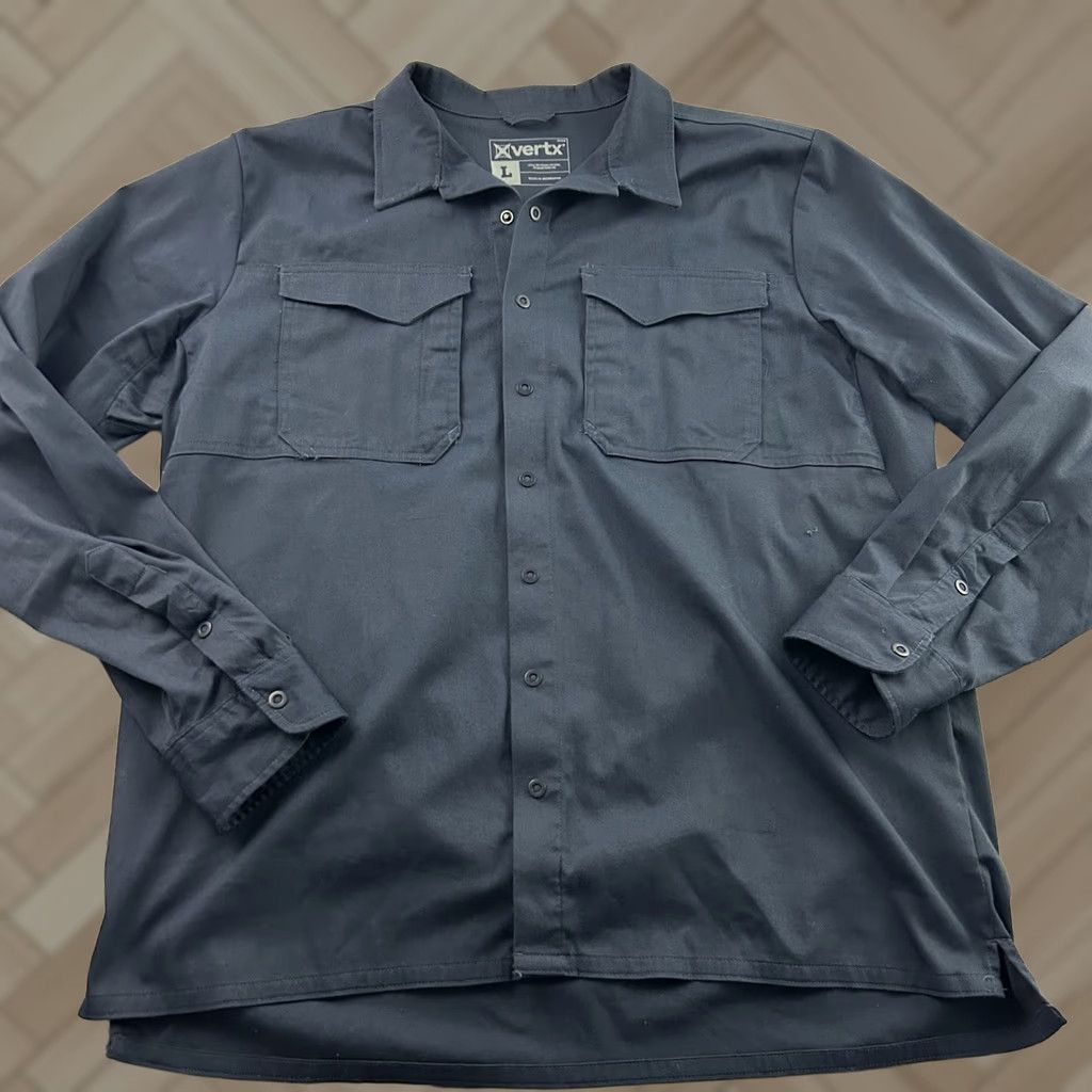 Vintage Vertx Long Sleeve Button-Up Shirt Men's L Blue Size US L / EU 52-54 / 3 - 1 Thumbnail