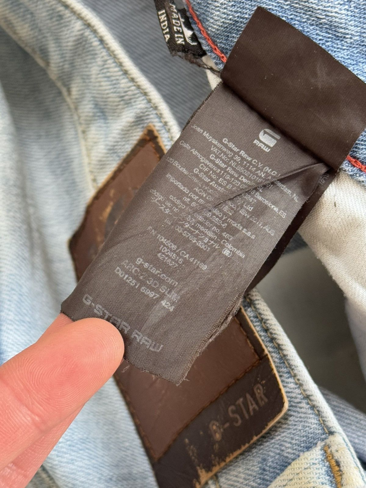 G-Star G star raw 34/36 ARC 3D slim Distressed denim pant trouser Size US 34 / EU 50 - 12 Thumbnail