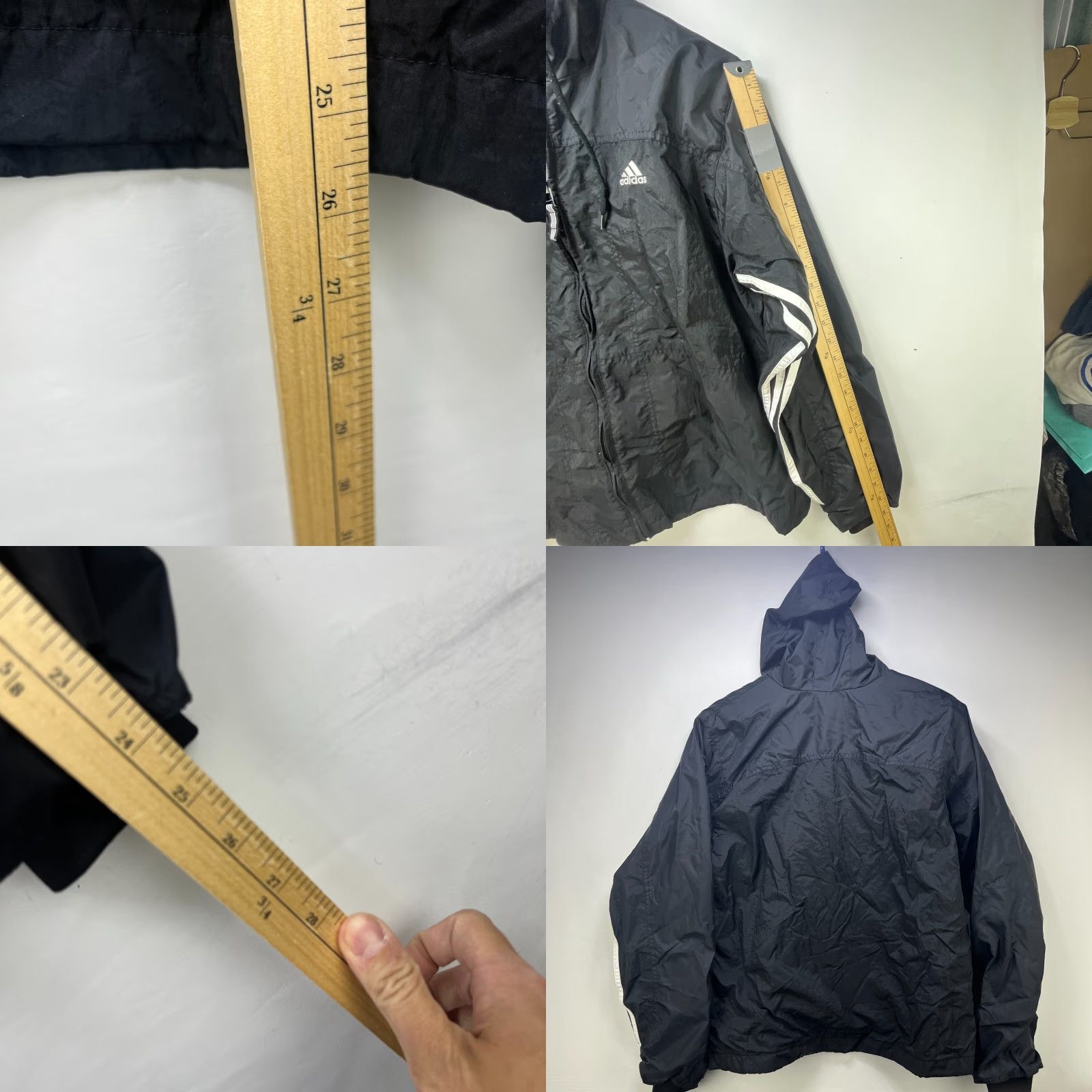 Adidas Vintage LL Bean Anorak Windbreaker Jacket M Black - Men's Activewear, Nylon, Jacket, Size M, Windbreaker, 90s, Vintage, Mens Size US M / EU 48-50 / 2 - 8 Thumbnail