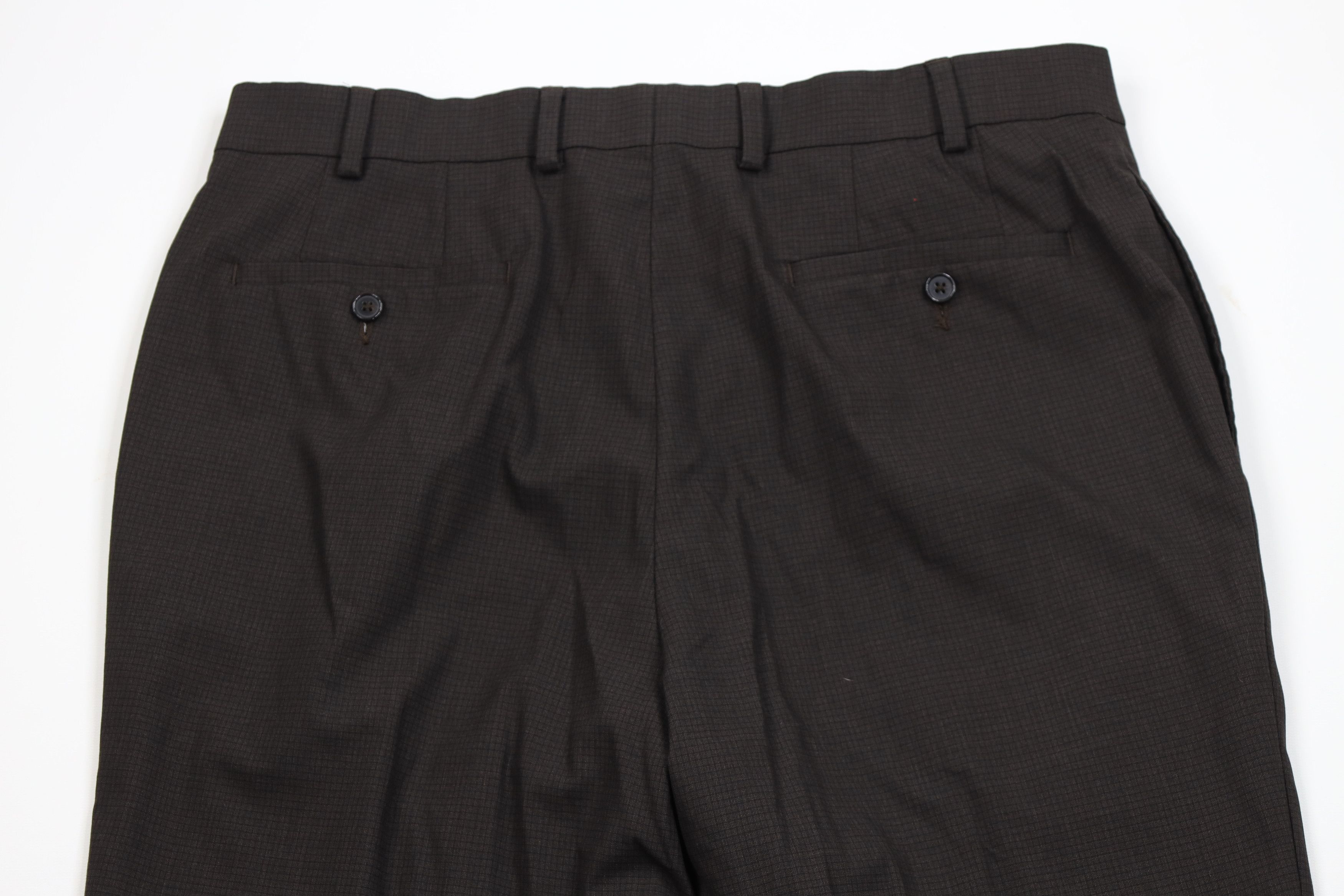 Ralph Lauren Vintage Ralph Lauren Knit Wide Leg Chino Pants Brown Plaid Size US 36 / EU 52 - 9 Thumbnail
