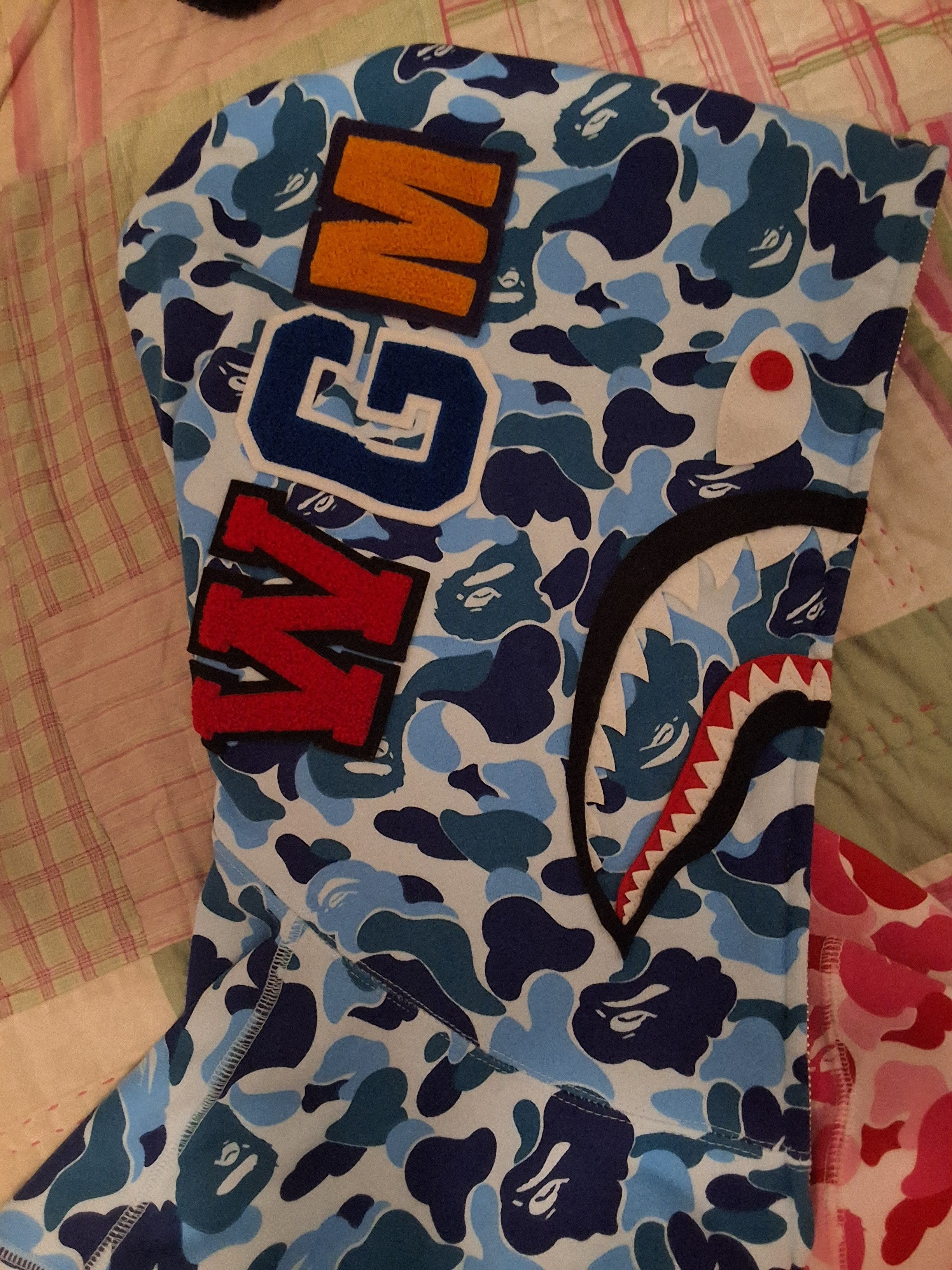 Bape BAPE ABC Seperate Shark Full Zip Hoodie Blue/Pink Size US XXL / EU 58 / 5 - 3 Thumbnail