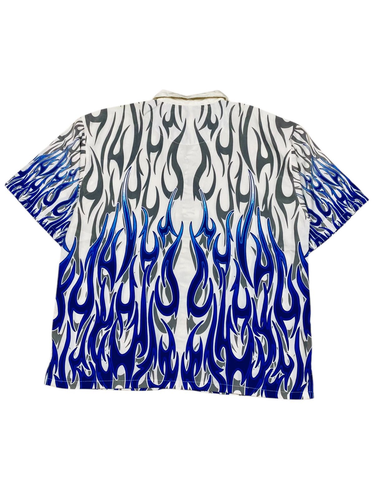 Japanese Brand 2000s Steve Barry's - Flame Shirt Size US M / EU 48-50 / 2 - 2 Thumbnail