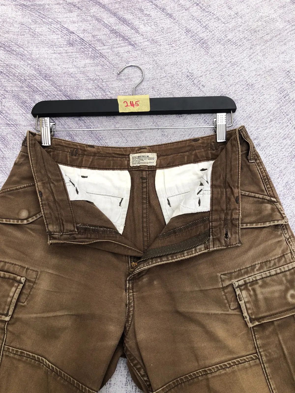 Japanese Brand × Vintage Japanese Cargo Pants Faded Brown Vintage Pattern Size US 26 / EU 42 - 9 Thumbnail