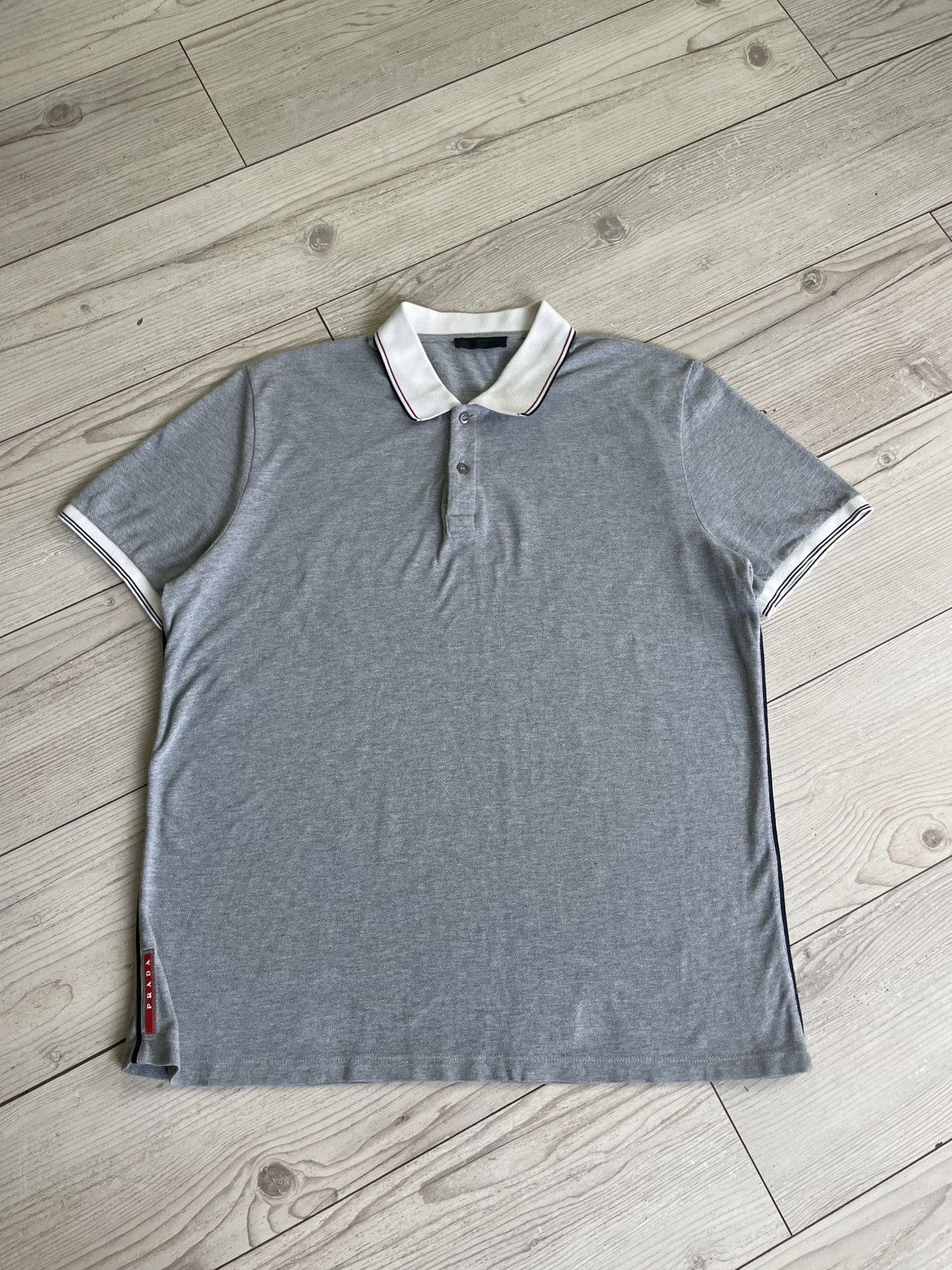 Prada Prada Milano Red Tab Logo Polo Shirt Size US XXL / EU 58 / 5 - 3 Thumbnail