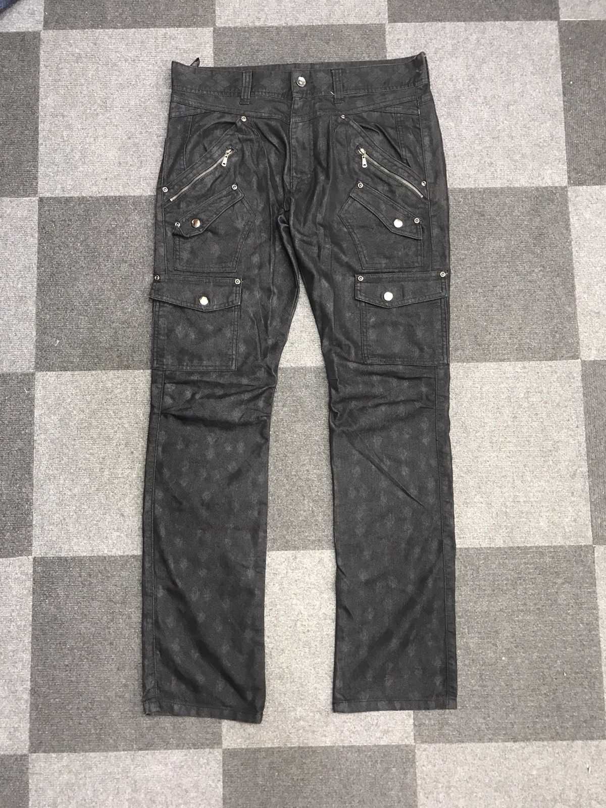 Japanese Brand semanticdesign Multipockets Artisanal Pattern Cargo Pant Size US 34 / EU 50 - 3 Thumbnail