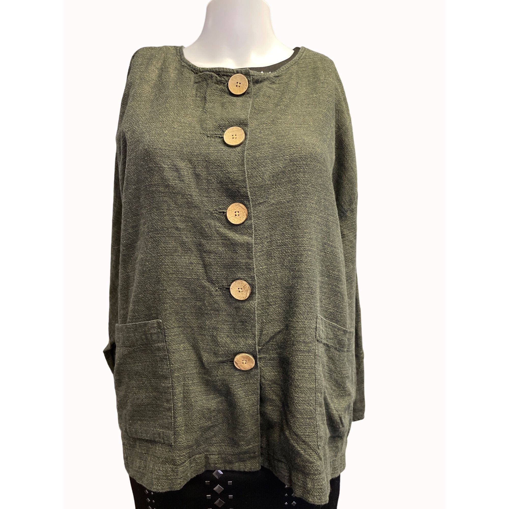 Other White Stag Womens Dark Green Button up Loose Fit Shirt Size Size XL / US 12-14 / IT 48-50 - 1 Thumbnail
