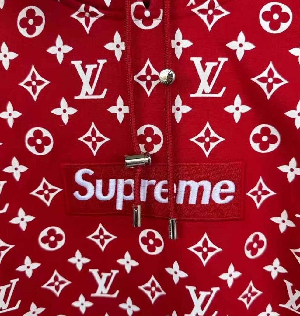 Louis Vuitton × Supreme Louis Vuitton X Supreme Co-branded Hoodie with Full Logo ho Size US XS / EU 42 / 0 - 7 Thumbnail