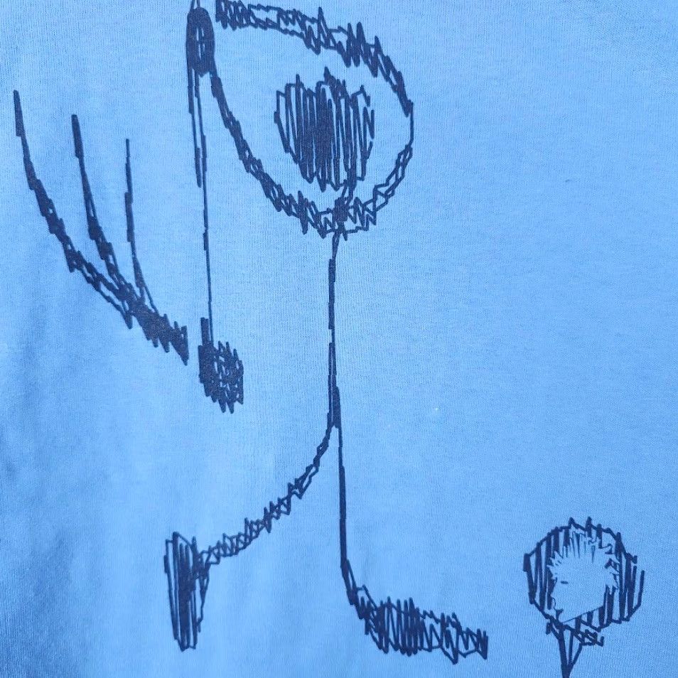 Gildan VINTAGE Gildan Golf T Shirt Mens XL Blue Y2K Stick Figure Short Sleeve Crew Neck Graphic Tee Size US XL / EU 56 / 4 - 5 Thumbnail
