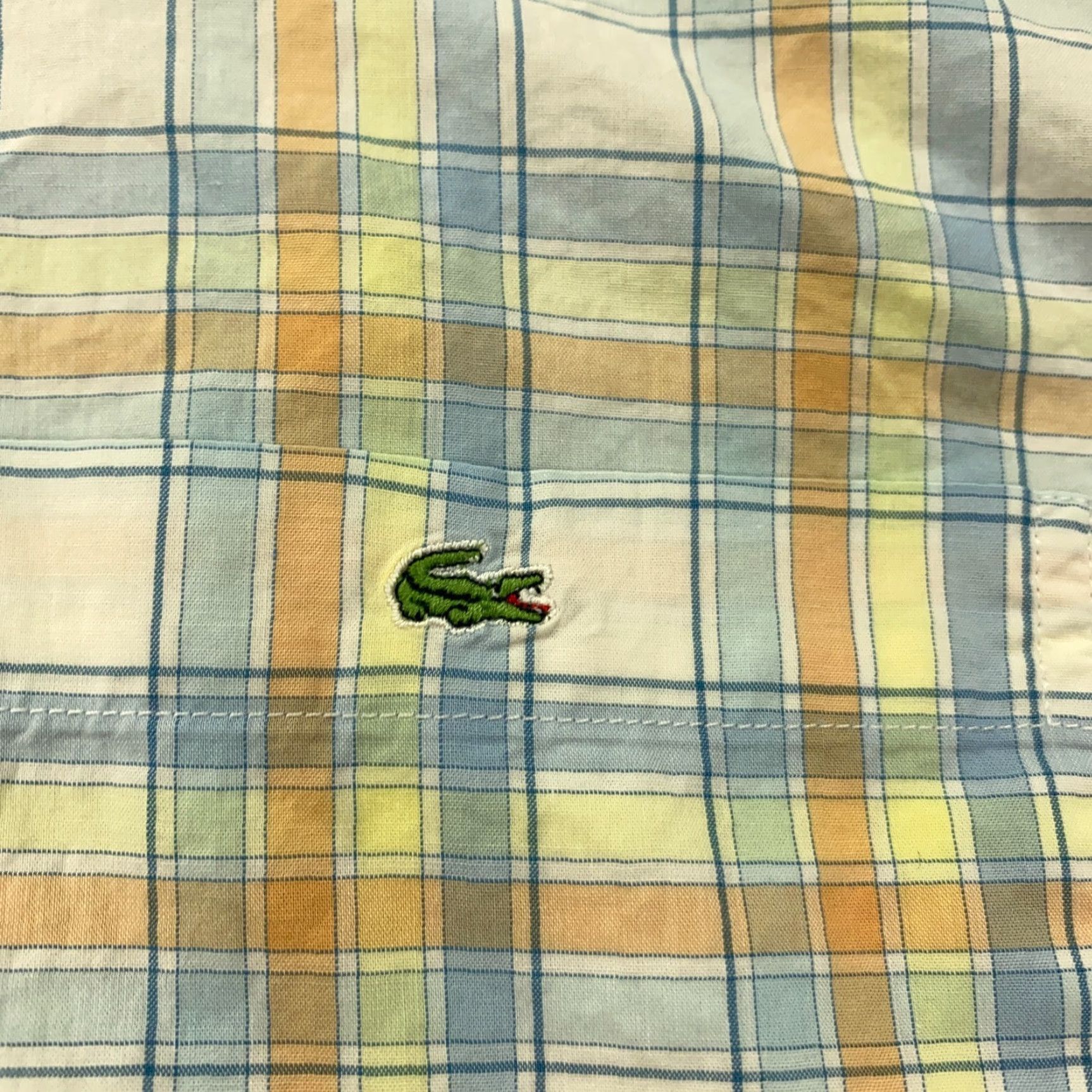 Lacoste VINTAGE Lacoste Mens Shirt Size 44 Long Sleeve Button-Down Collared Plaid Cotton Casual Size US XXL / EU 58 / 5 - 2 Thumbnail
