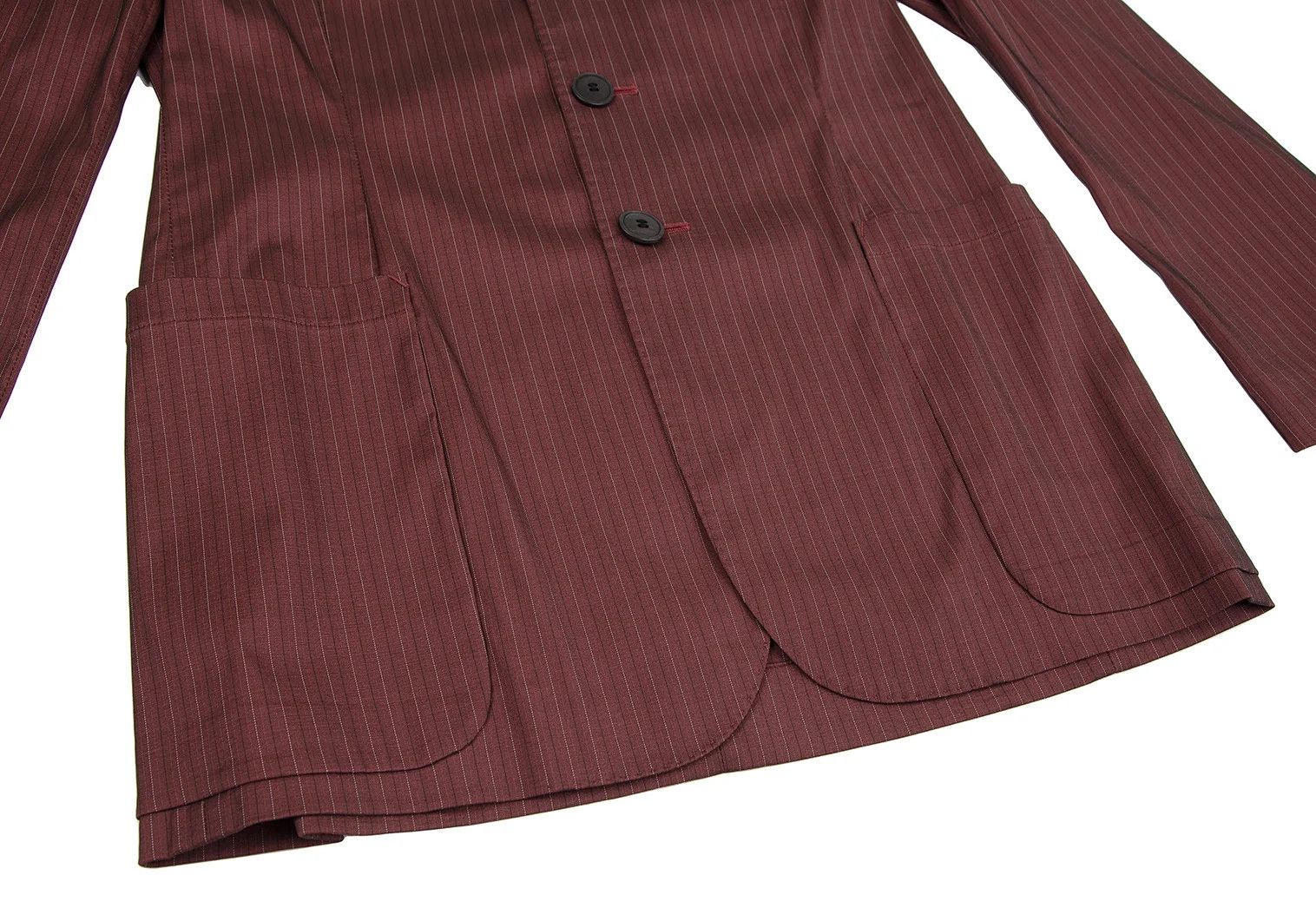 Jean Paul Gaultier Stretch Stripe Power Shoulder Jacket in Red Size 48 Size US M / EU 48-50 / 2 - 8 Thumbnail