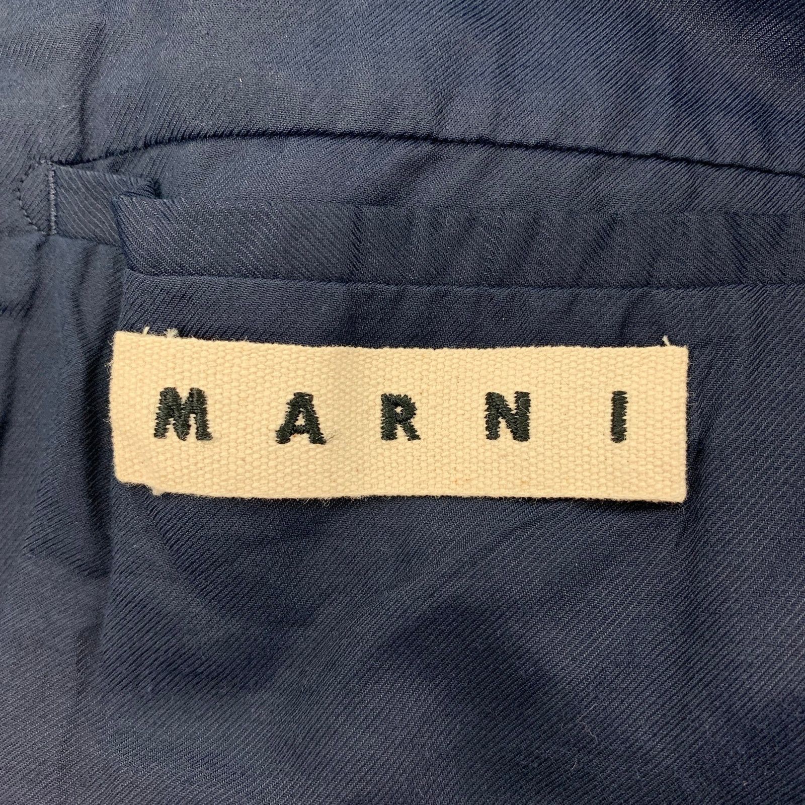 Marni MARNI Size 40 Navy Wool Notch Lapel Sport Coat Size 40R - 9 Thumbnail