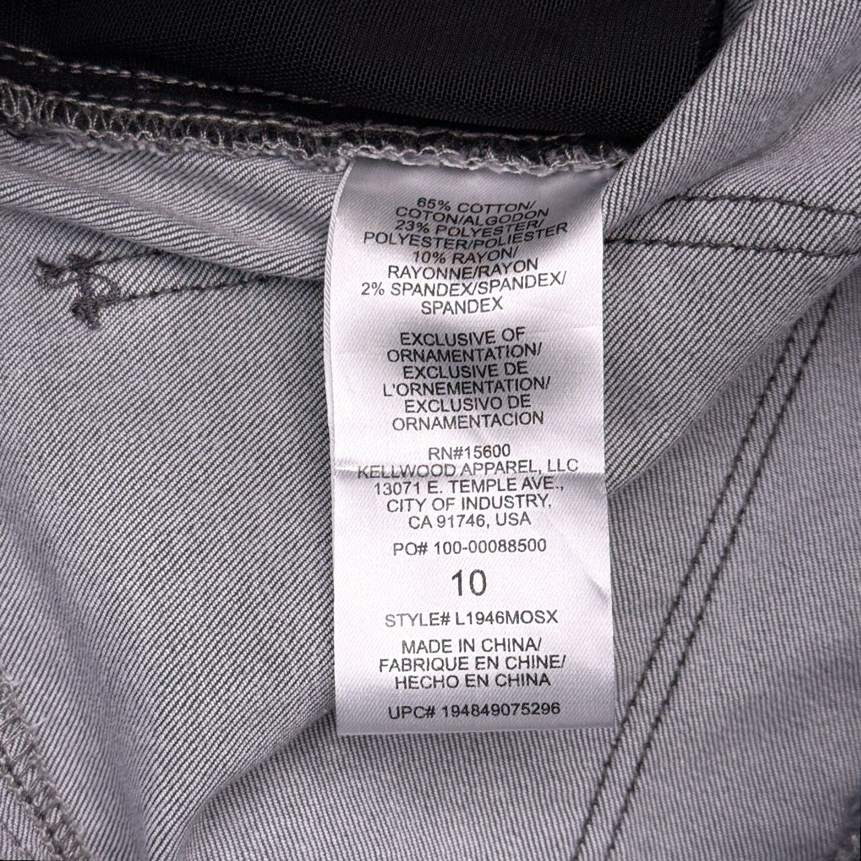 Vintage Wit & Wisdom Jeans Womens 10 Gray High Rise Ankle Stretch Denim Slim 5-Pocket Zip Button Absolution New Size 32" / US 10 / IT 46 - 6 Thumbnail