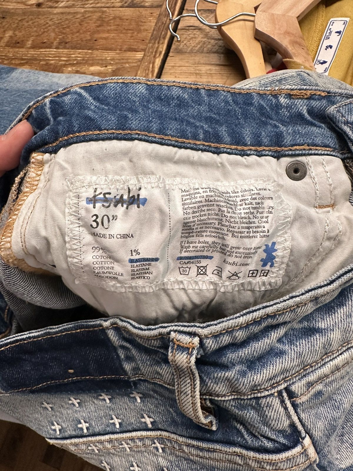 Ksubi Ksubi Stitch Patch Distressed Blue Denim Jeans Size 30 Size US 30 / EU 46 - 6 Thumbnail