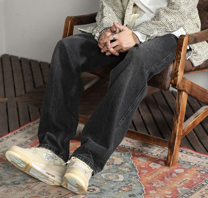 Japanese Brand Japanese style men's loose straight leg retro jeans Size US 32 / EU 48 - 4 Thumbnail