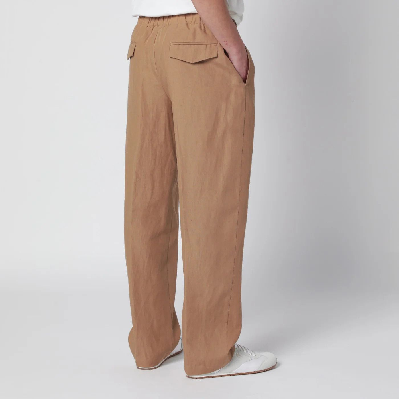 Lardini o1d2blof0526 Linen Trousers Pants in Brown Size US 32 / EU 48 - 4 Thumbnail