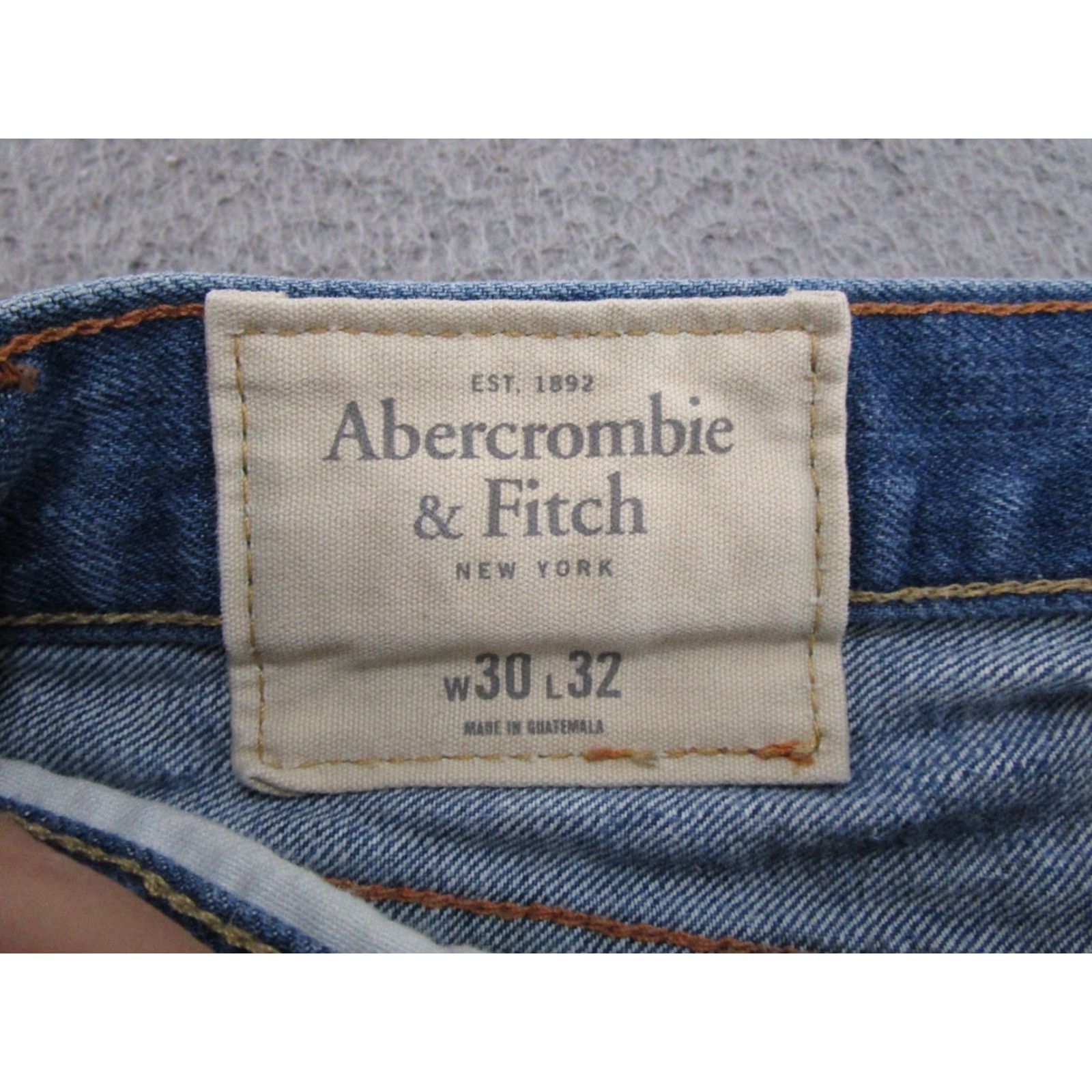 Abercrombie & Fitch Abercrombie & Fitch Skinny Fit Button Fly Denim Jeans Mens Size 30x32 Blue 5-Pocket Design Stretch Size US 30 / EU 46 - 4 Thumbnail