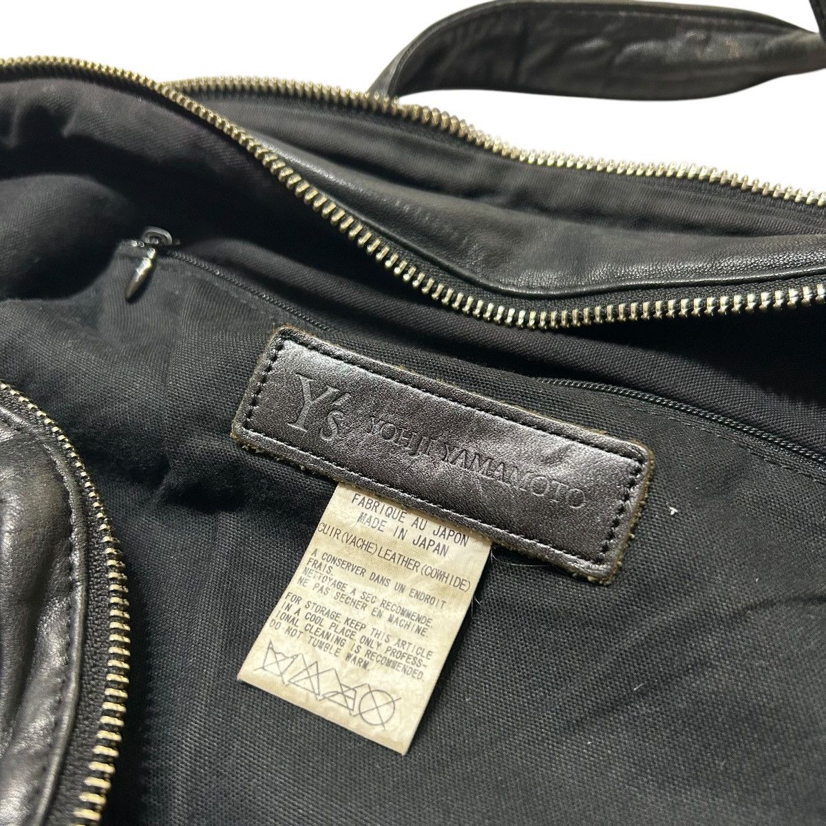 Designer × Vintage × Yohji Yamamoto Vintage Yohji Yamamoto black multi zip leather bag Size ONE SIZE - 5 Thumbnail