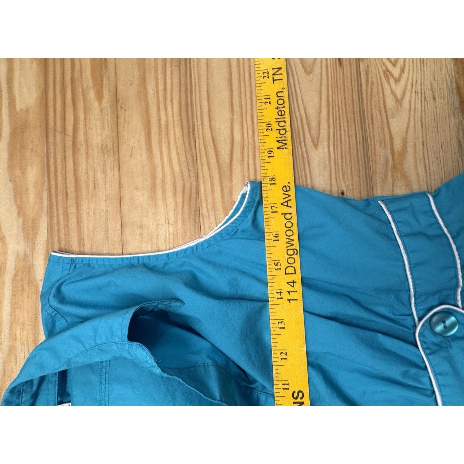 Other Cato Women's Blue Cotton Blend Tank Top White Satin Trim M Size M / US 6-8 / IT 42-44 - 4 Thumbnail