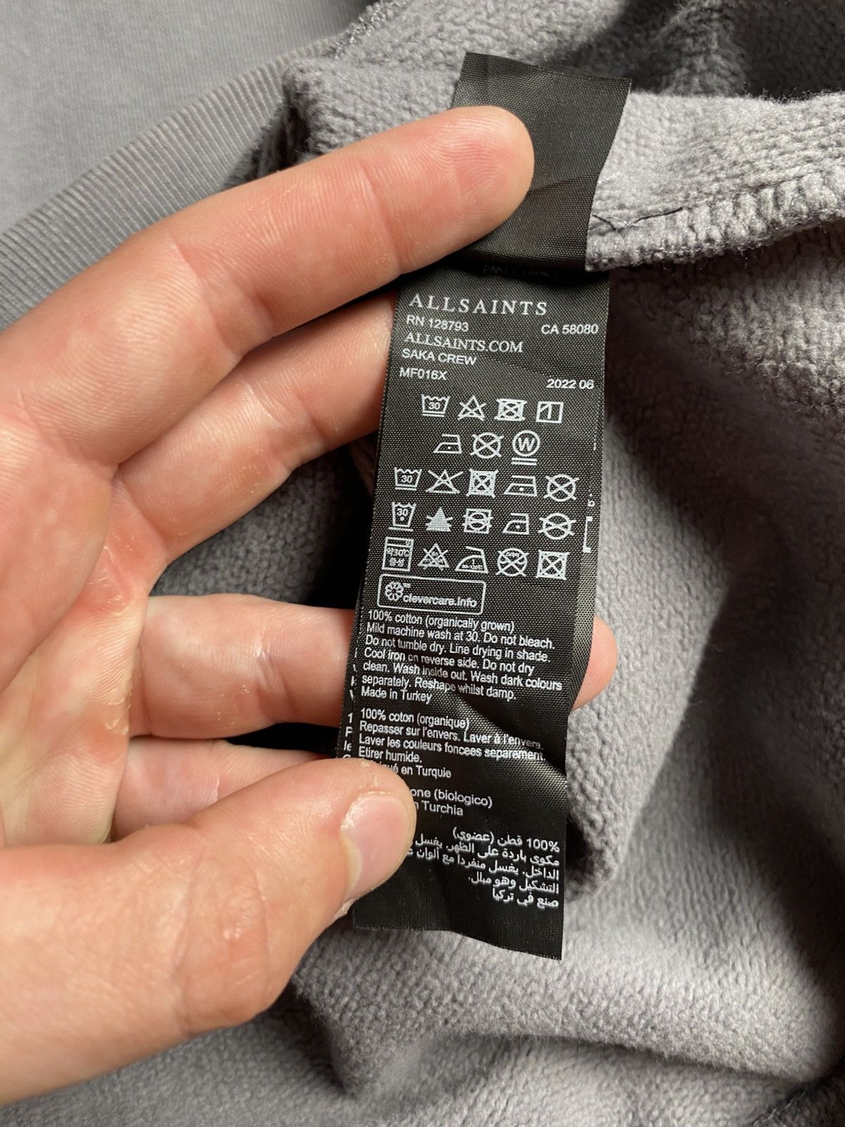 Other Allsaints Vintage Grey Sweatshirt Size US M / EU 48-50 / 2 - 11 Thumbnail