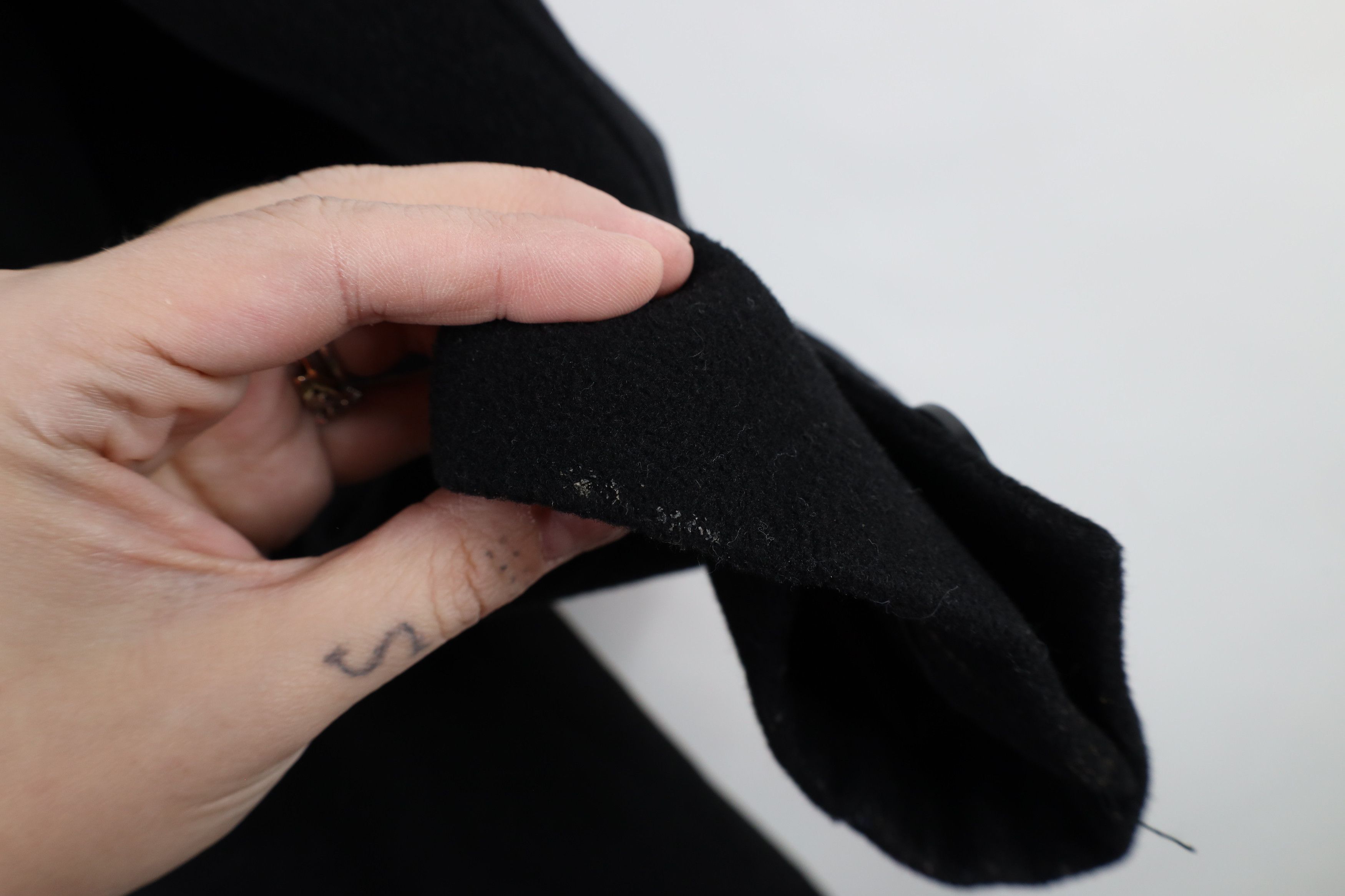 Esprit × Vintage Vintage 90s Y2K Esprit Babydoll Wool Peacoat Jacket Black Size L / US 10 / IT 46 - 10 Thumbnail