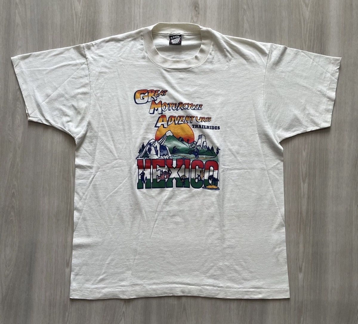 Vintage Vintage 90s Great Motorcycle Adv Trailrides Mexico Tee Sz XL Size US XL / EU 56 / 4 - 2 Thumbnail