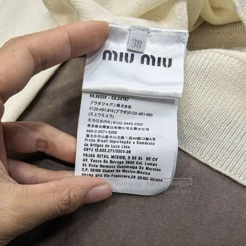 Miu Miu Miu Miu White Women's Cardigan Sweater . Size M / US 6-8 / IT 42-44 - 4 Thumbnail