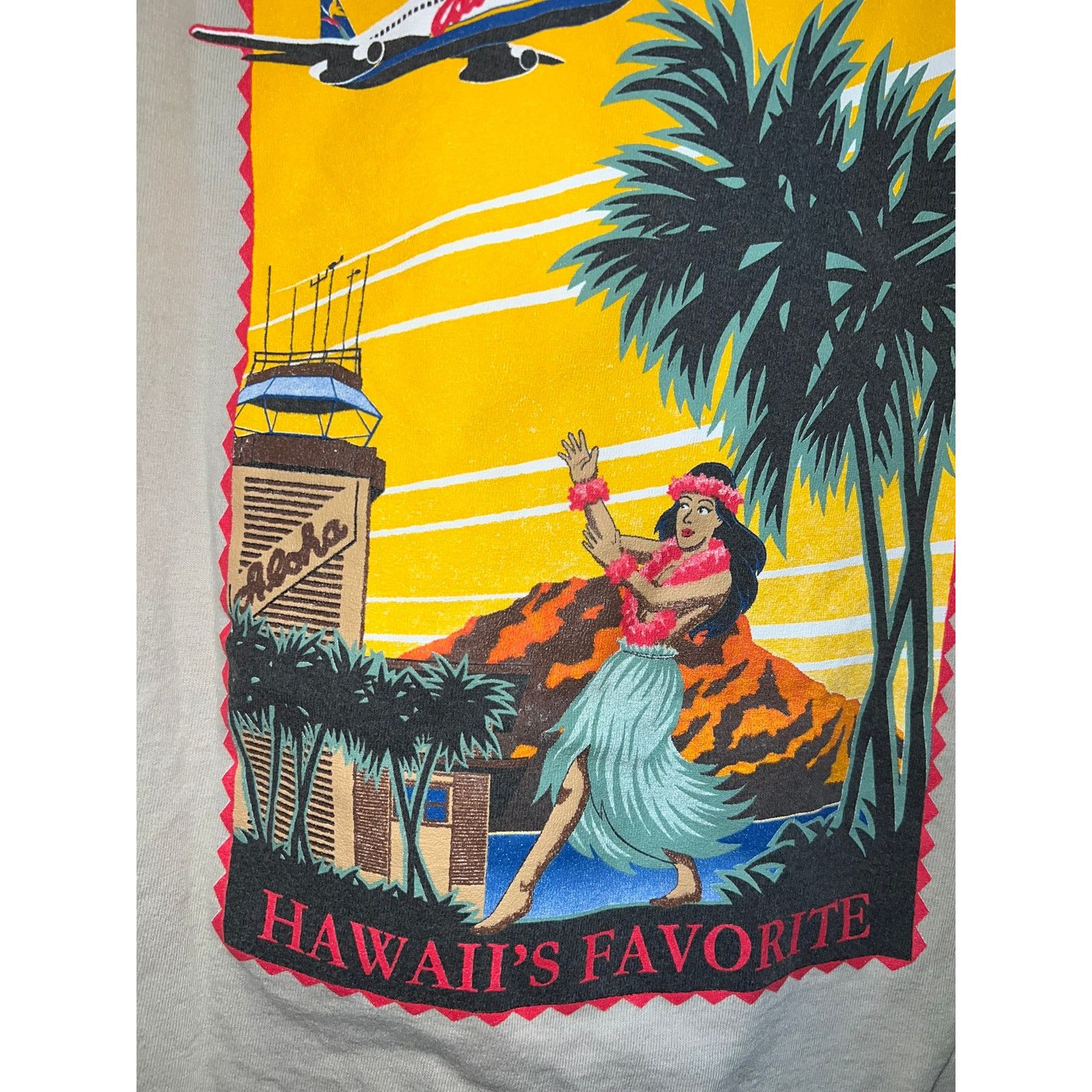 Vintage Vintage Aloha Airlines Shirt Hawaii Favorite Airplane 90s L Size US L / EU 52-54 / 3 - 9 Thumbnail