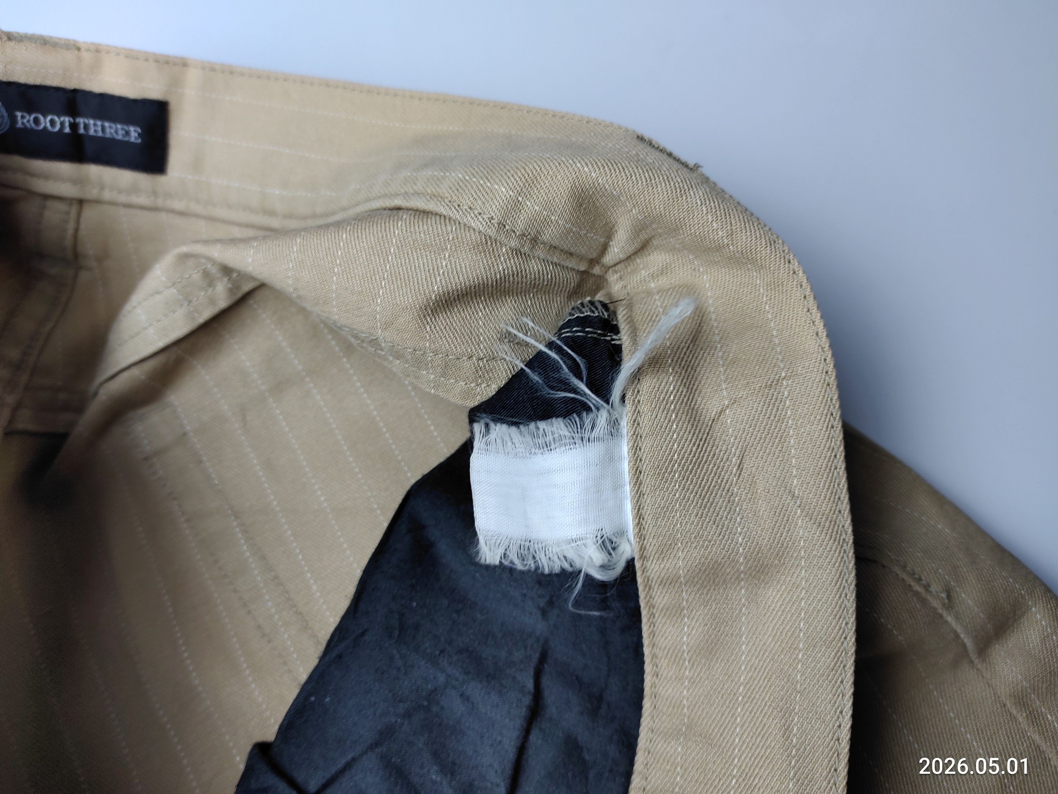 Japanese Brand ROOT THREE Heavy Cotton STRIPE FLARE CHINO PANTS JEANS Size US 29 - 6 Thumbnail