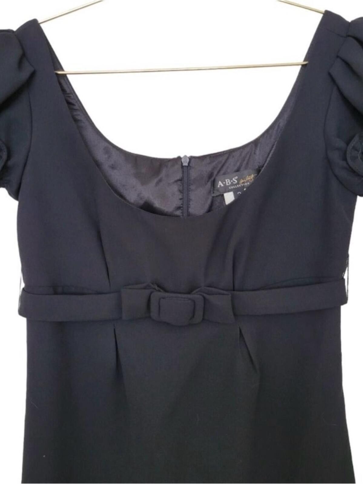 Unknown London Black Puff Sleeve Belted Sheath Dress Size M / US 6-8 / IT 42-44 - 5 Thumbnail