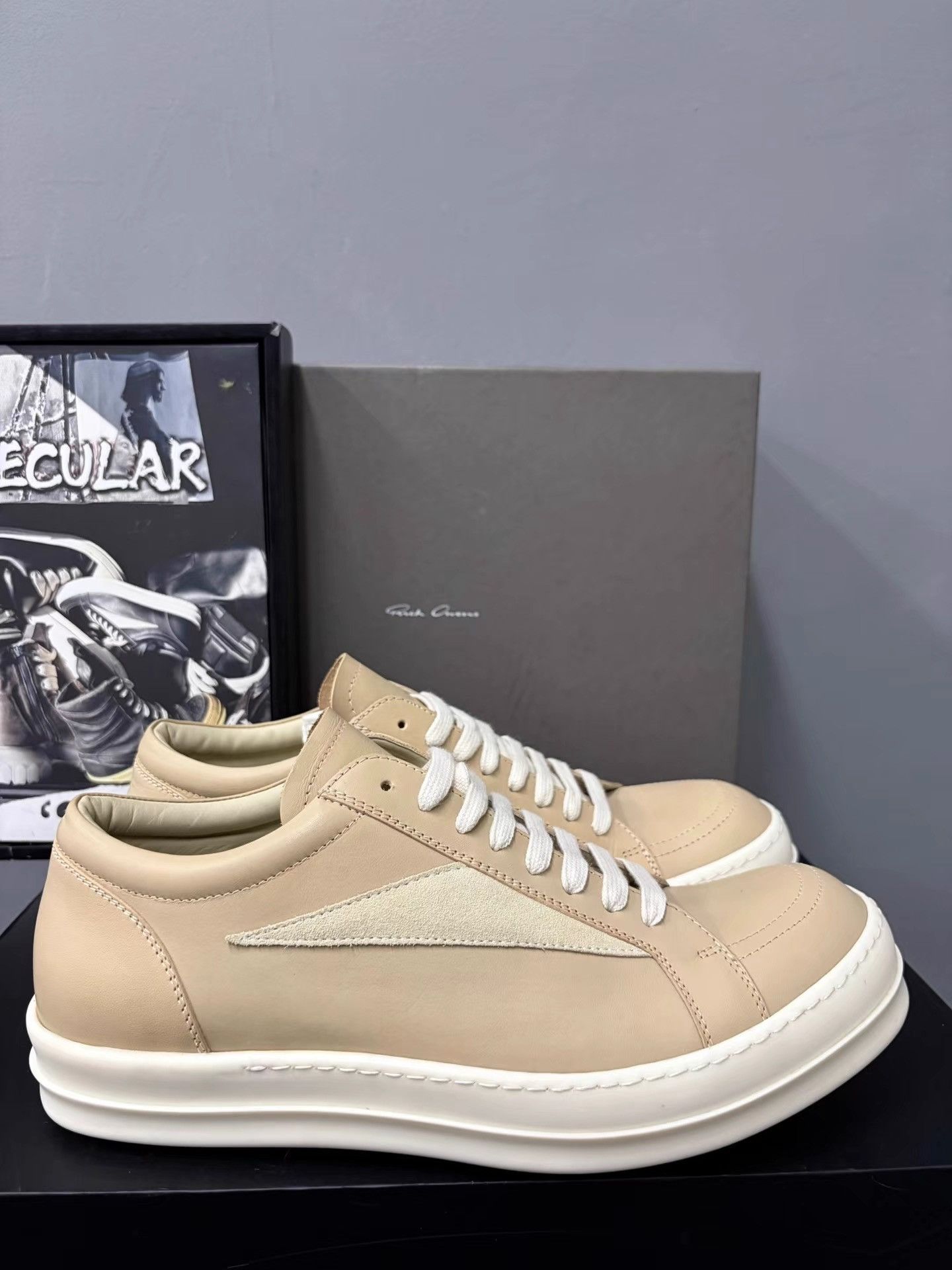 Rick Owens Rick Owens 25SS Ginger Yellow Leather Low-Tops K34 Size US 8 / EU 41 - 4 Thumbnail