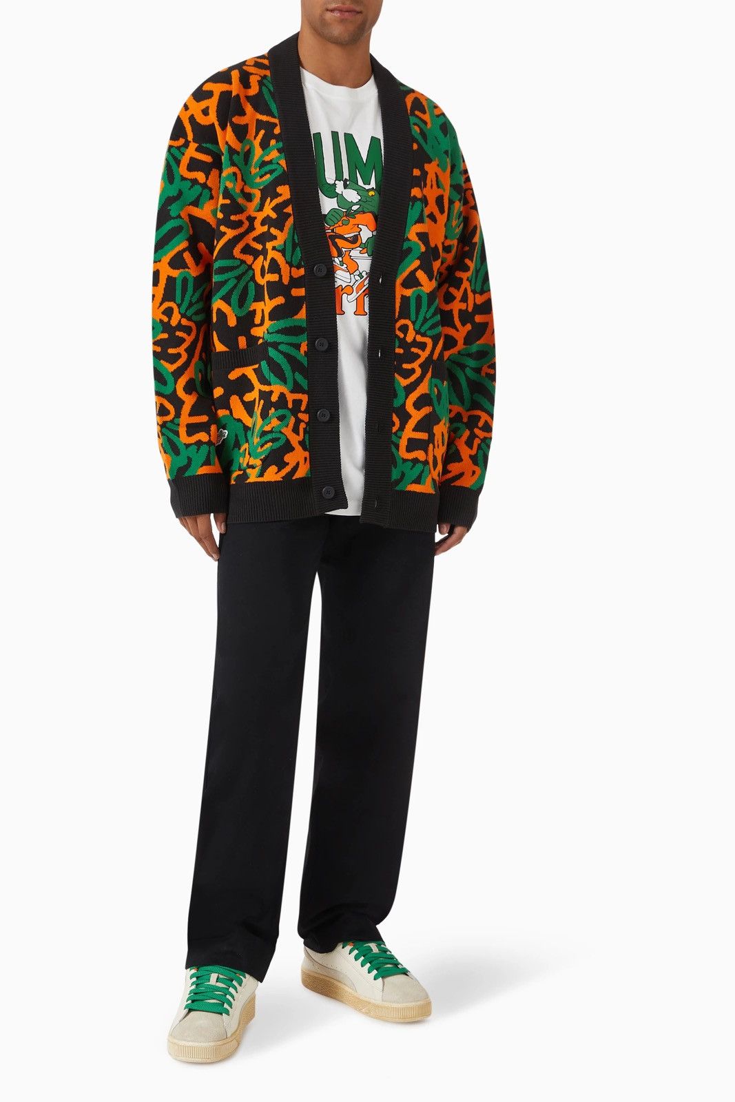 Carrots by Anwar Carrots Puma x Carrots Cardigan Knit Sweater Graphic Orange Pattern Size US M / EU 48-50 / 2 - 3 Thumbnail