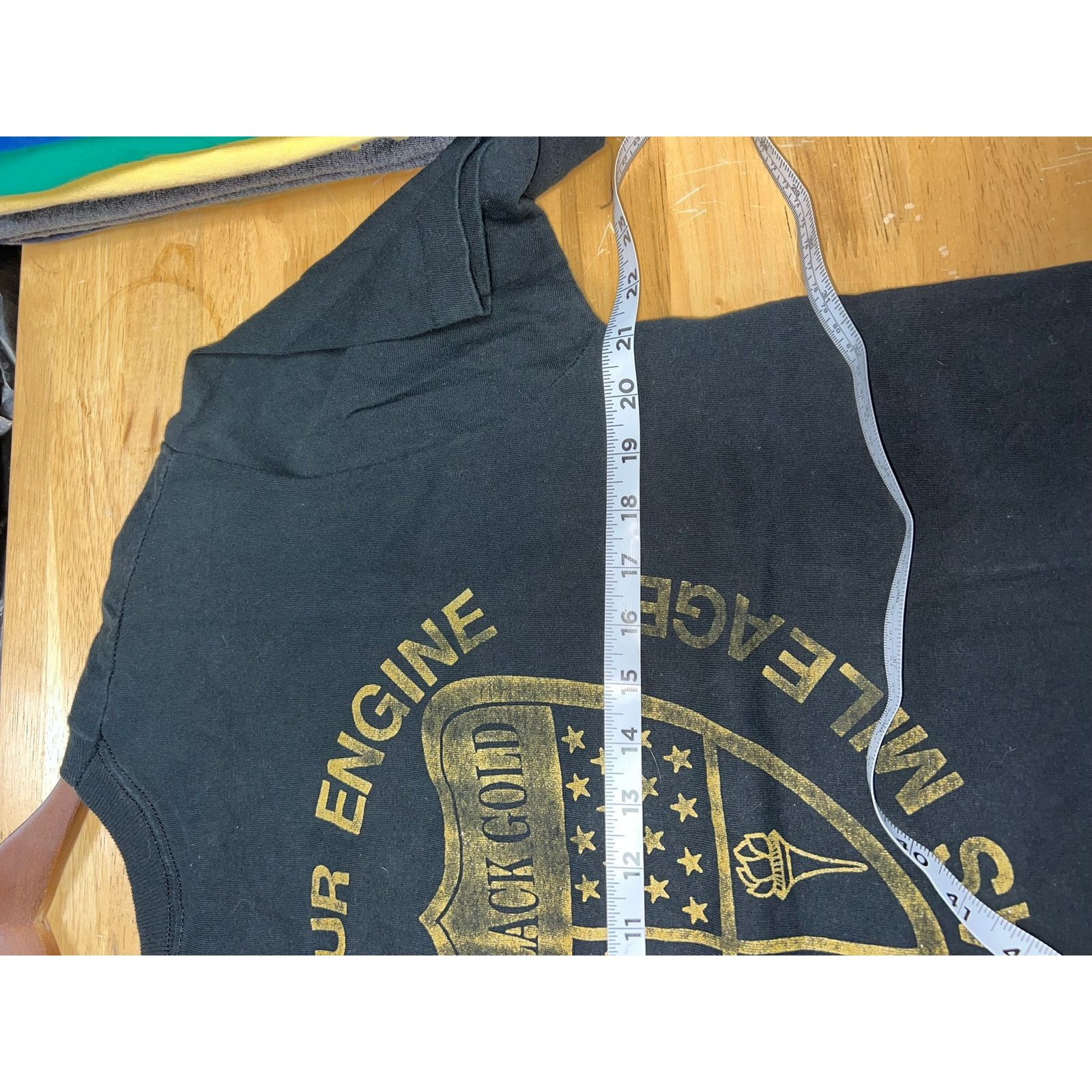 Fruit Of The Loom Vintage Moly Black Gold Shirt Save Your Engine Tee 90s Large Size US L / EU 52-54 / 3 - 9 Thumbnail