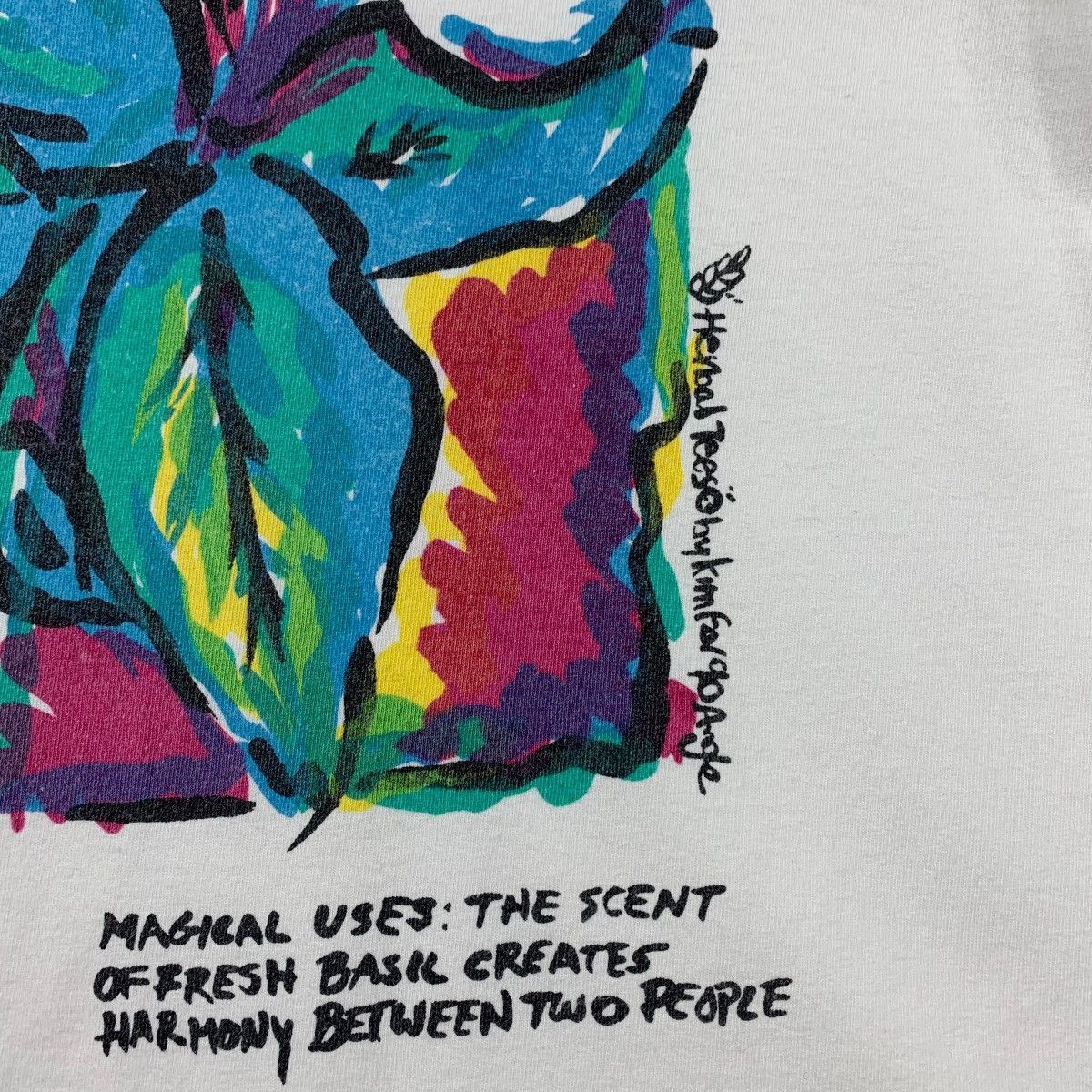 Vintage Vintage BASIL art picture by kimfor 90 tee Size US L / EU 52-54 / 3 - 9 Thumbnail