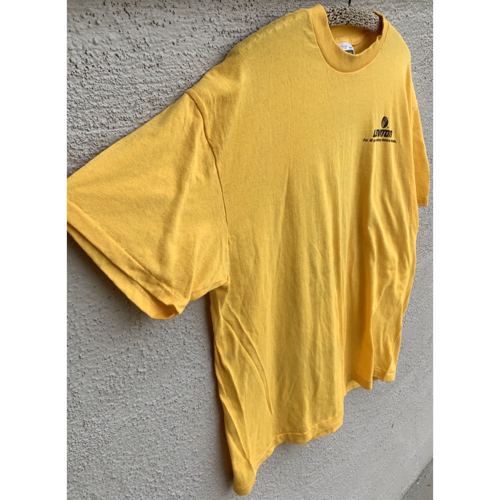 Vintage VINTAGE Levitron TOUCH OF GOLD T Shirt 2XL Yellow California Short Sleeve Crew Neck Mens US 1980s CED Victorville Logo Graphic Size US XXL / EU 58 / 5 - 5 Thumbnail