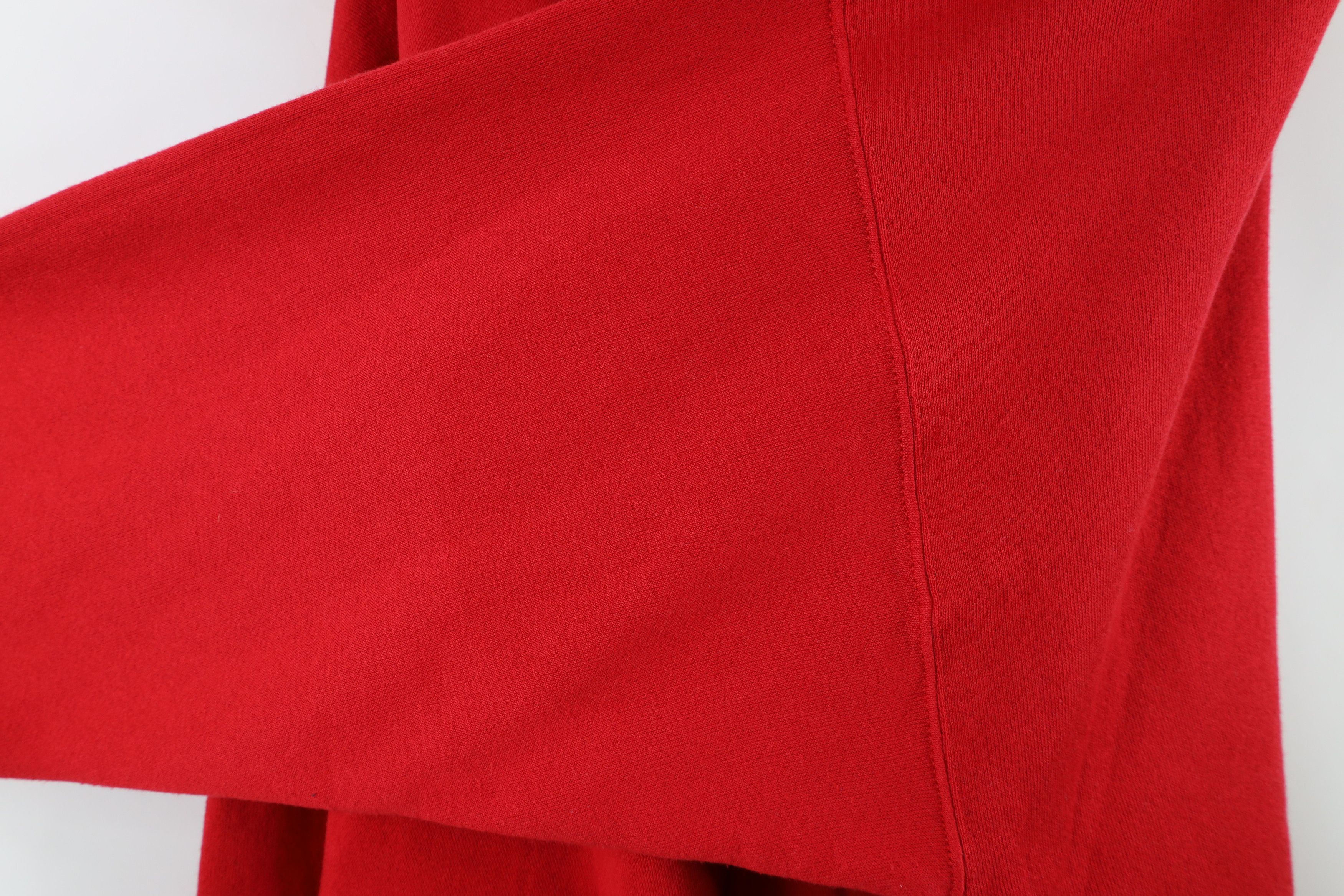 Vintage Vintage 90s Streetwear Heavyweight Hoodie Sweatshirt Red USA Size US XXL / EU 58 / 5 - 10 Thumbnail