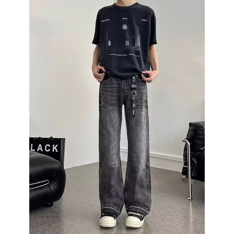 Japanese Brand Retro loose washed micro flared jeans Size US 32 / EU 48 - 1 Thumbnail