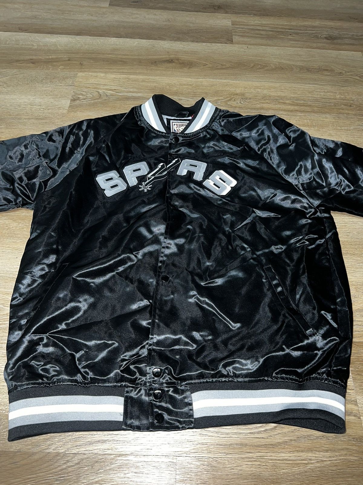 Sz XL Mitchell & Ness hardwood classic spurs jacket bomber