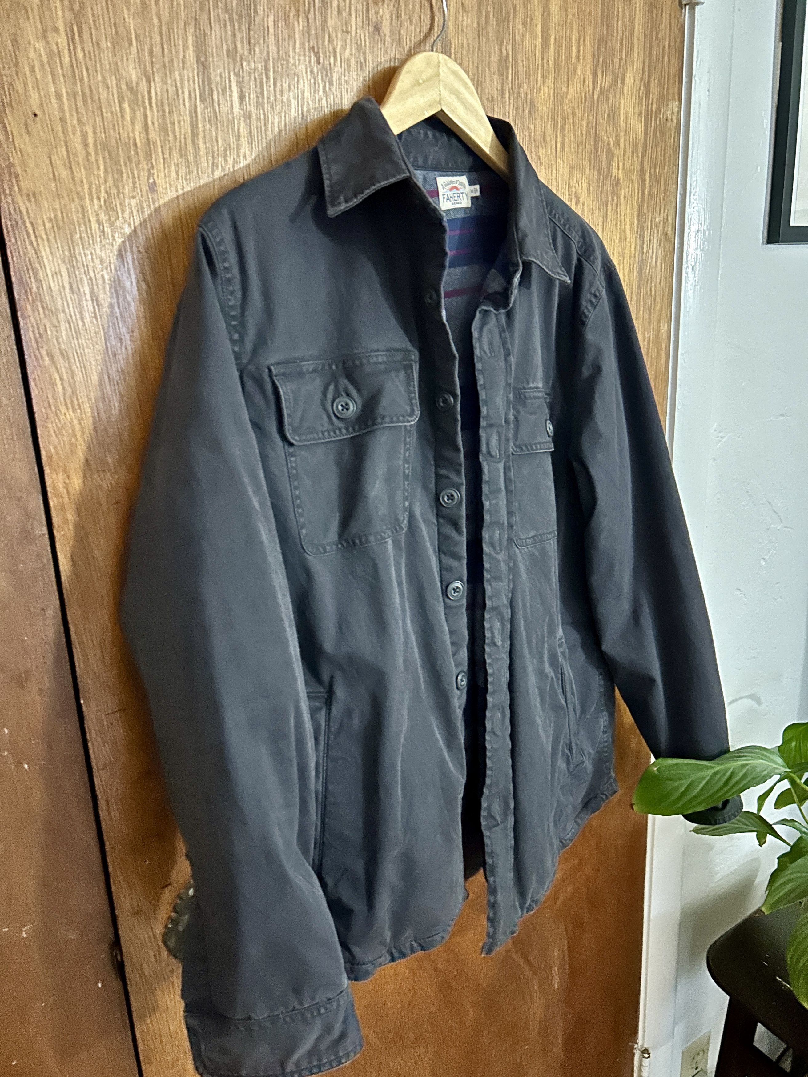 Faherty Dark Blue/Gray Faherty Shirt Jacket / Shacket Size US M / EU 48-50 / 2 - 2 Thumbnail