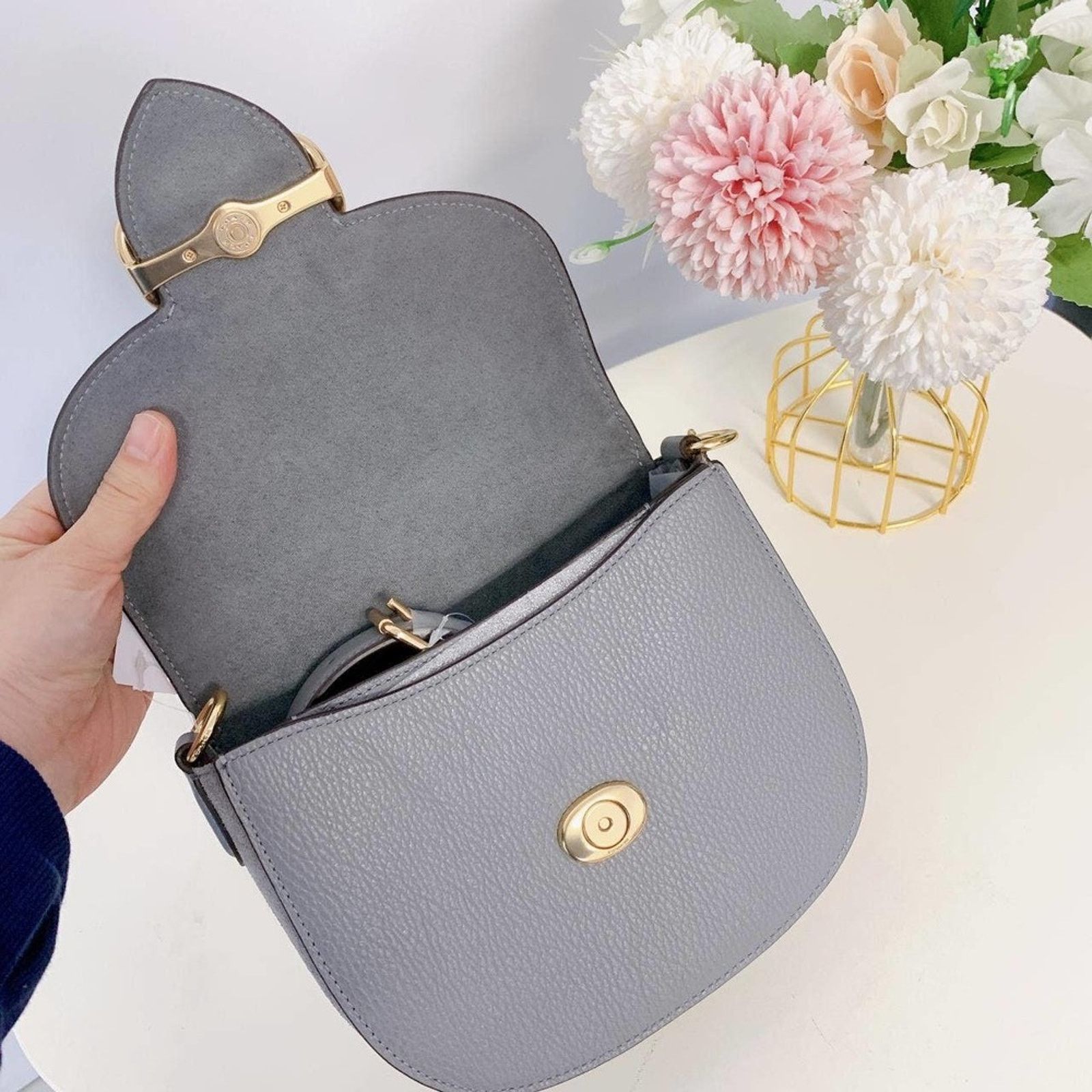 Coach Coach CF316 Morgan Saddle Bag IN Granite Size ONE SIZE - 6 Thumbnail