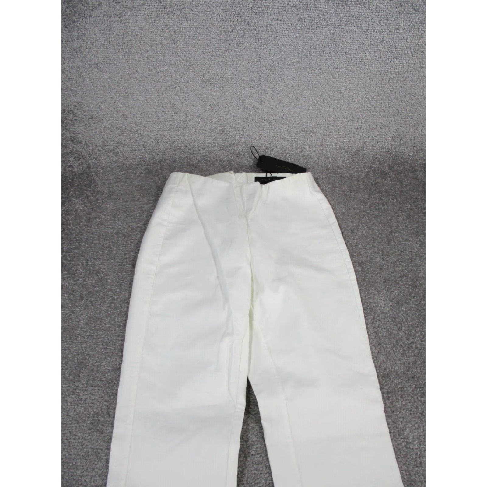Rag & Bone VINTAGE Rag & Bone Dress Pants Womens 0 Skinny Regular White Cotton Spandex Flat Front 90s Womens Size 25" / US 0 / IT 36 - 4 Thumbnail