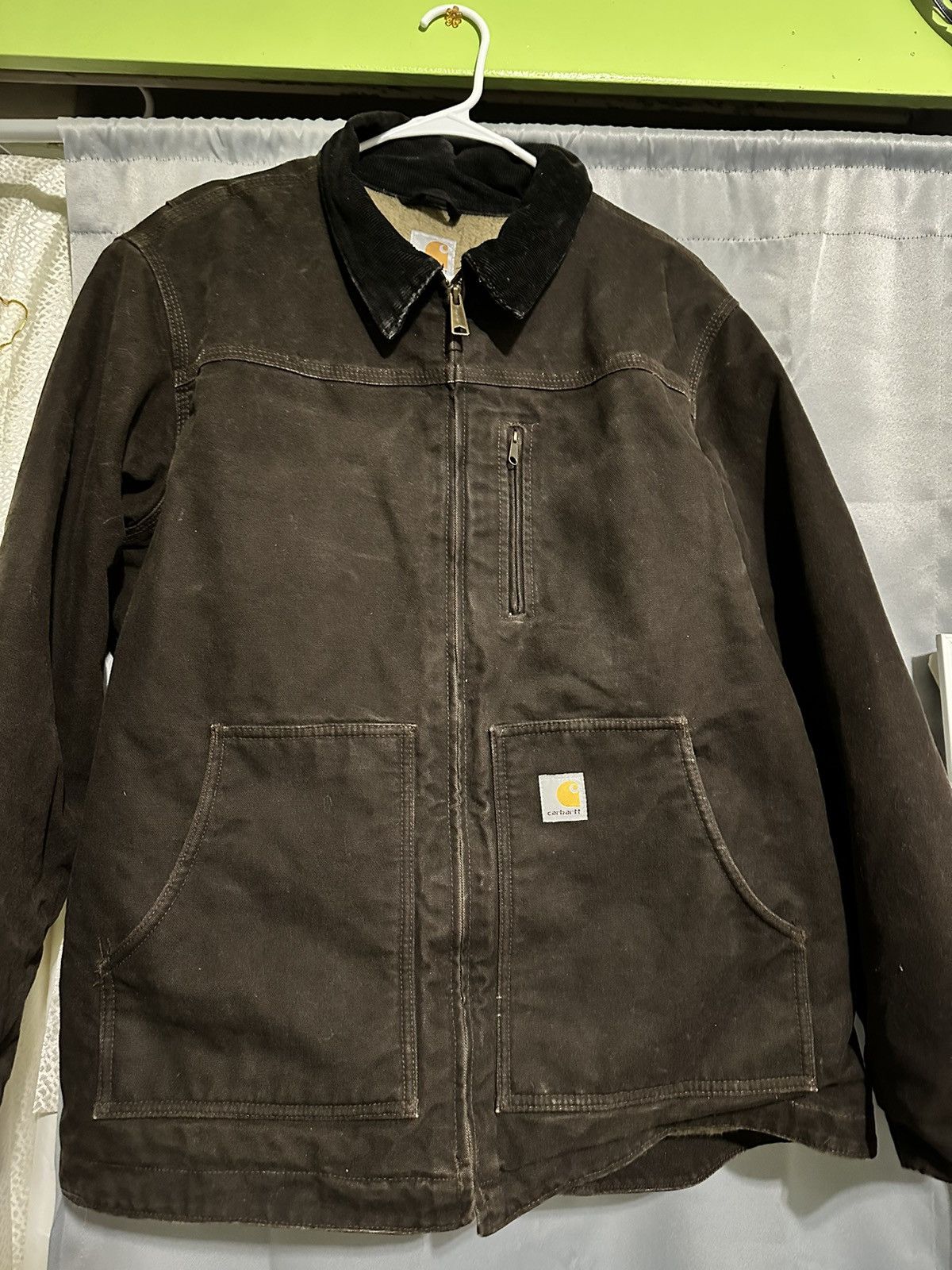 Image of Carhartt Wc061 Dkb Women Jacket in Brown (Size XL)