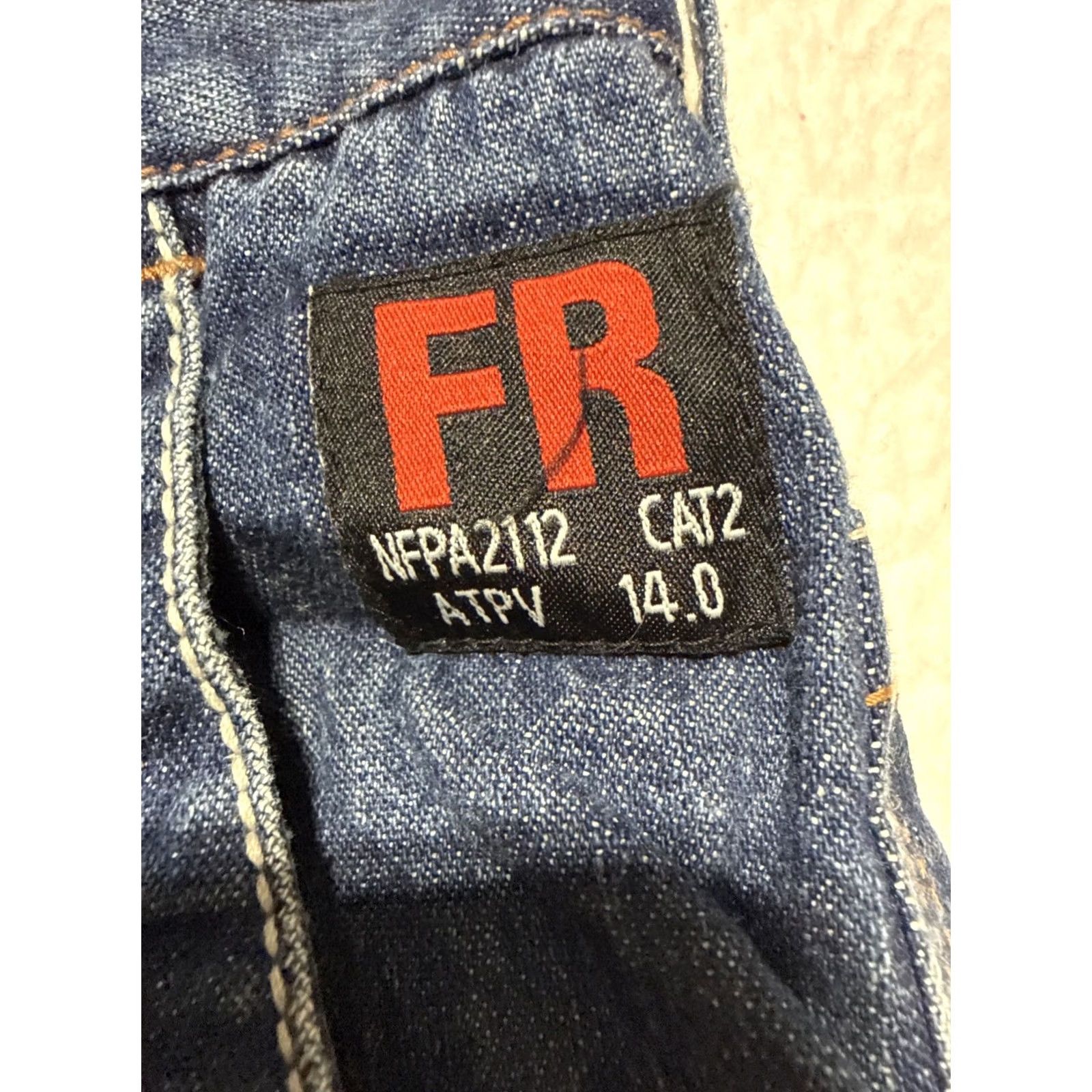 Vintage Ticomela Bocomal FR Flame-Resistant Jeans Men 34x30 Denim Blue Cotton Regular 30 Inseam Logo Straight Belt Zip Mens Size US 34 / EU 50 - 4 Thumbnail