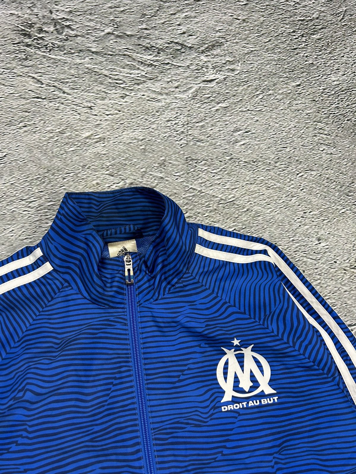 Adidas × Vintage Olympique Marseille Adidas track jacket blue Size US M / EU 48-50 / 2 - 2 Thumbnail