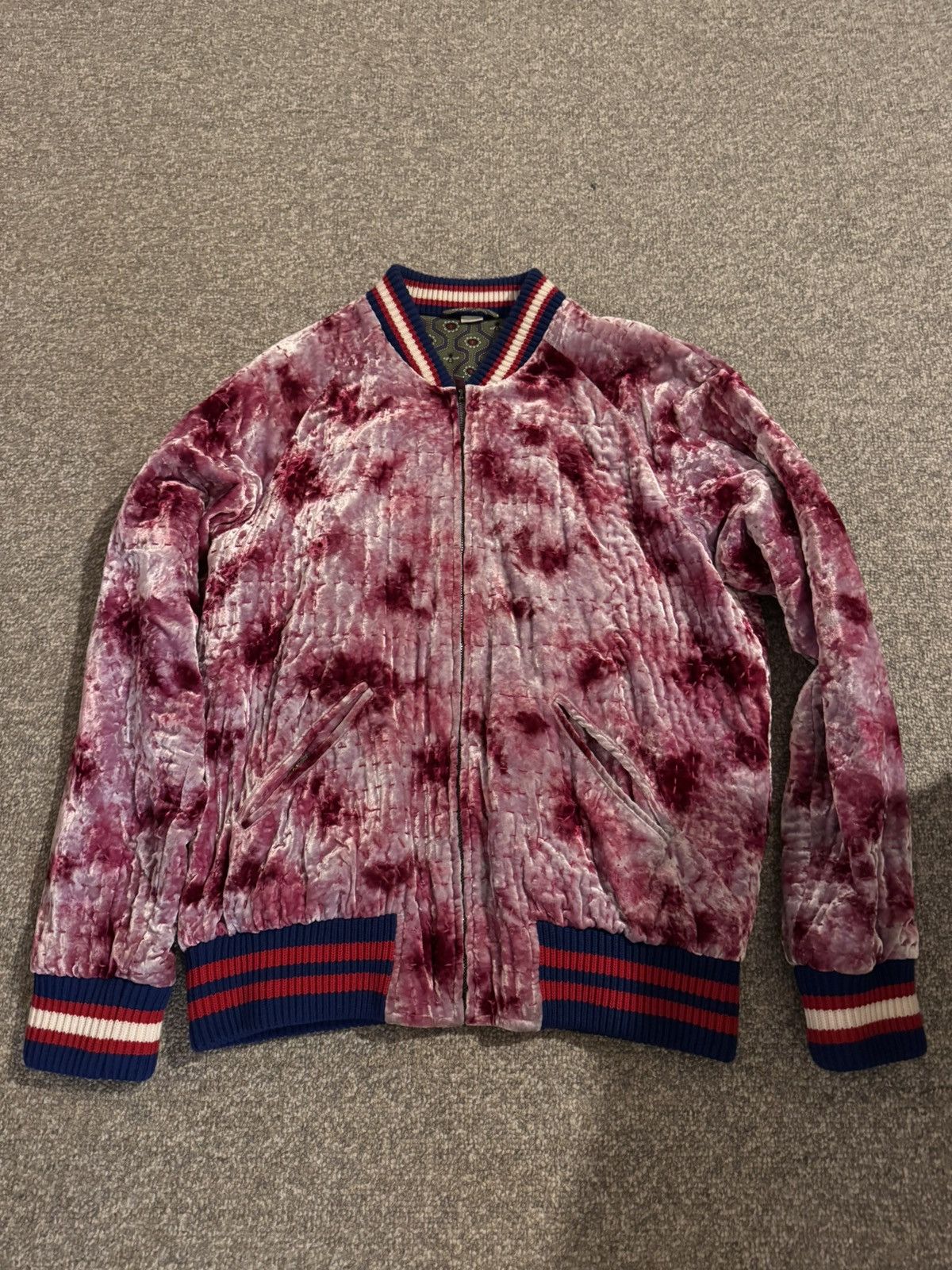 Gucci GUCCI - Velvet bomber jacket Size US M / EU 48-50 / 2 - 1 Thumbnail